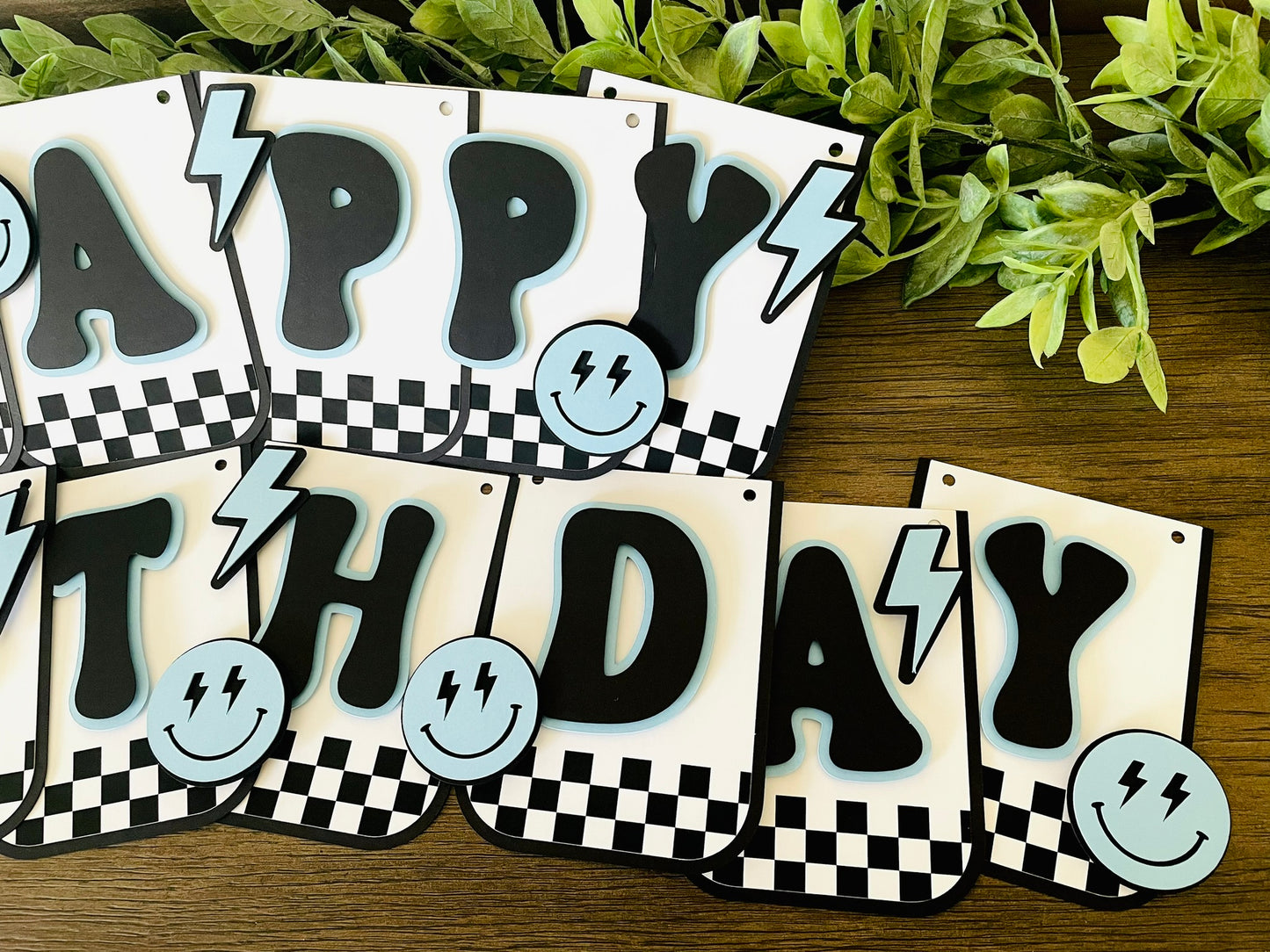 Blue Smiley Face Banner