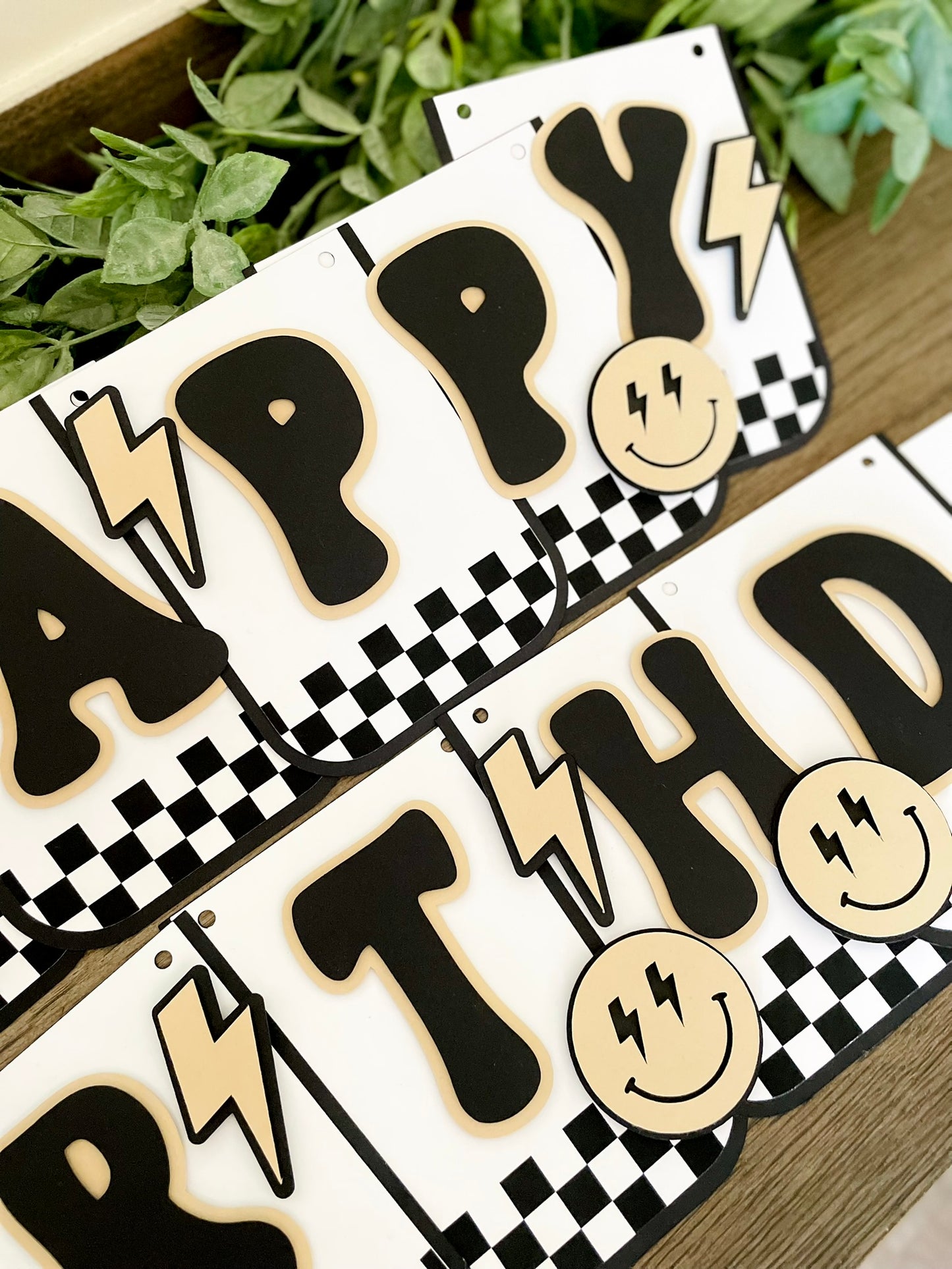 Tan Smiley Face Banner