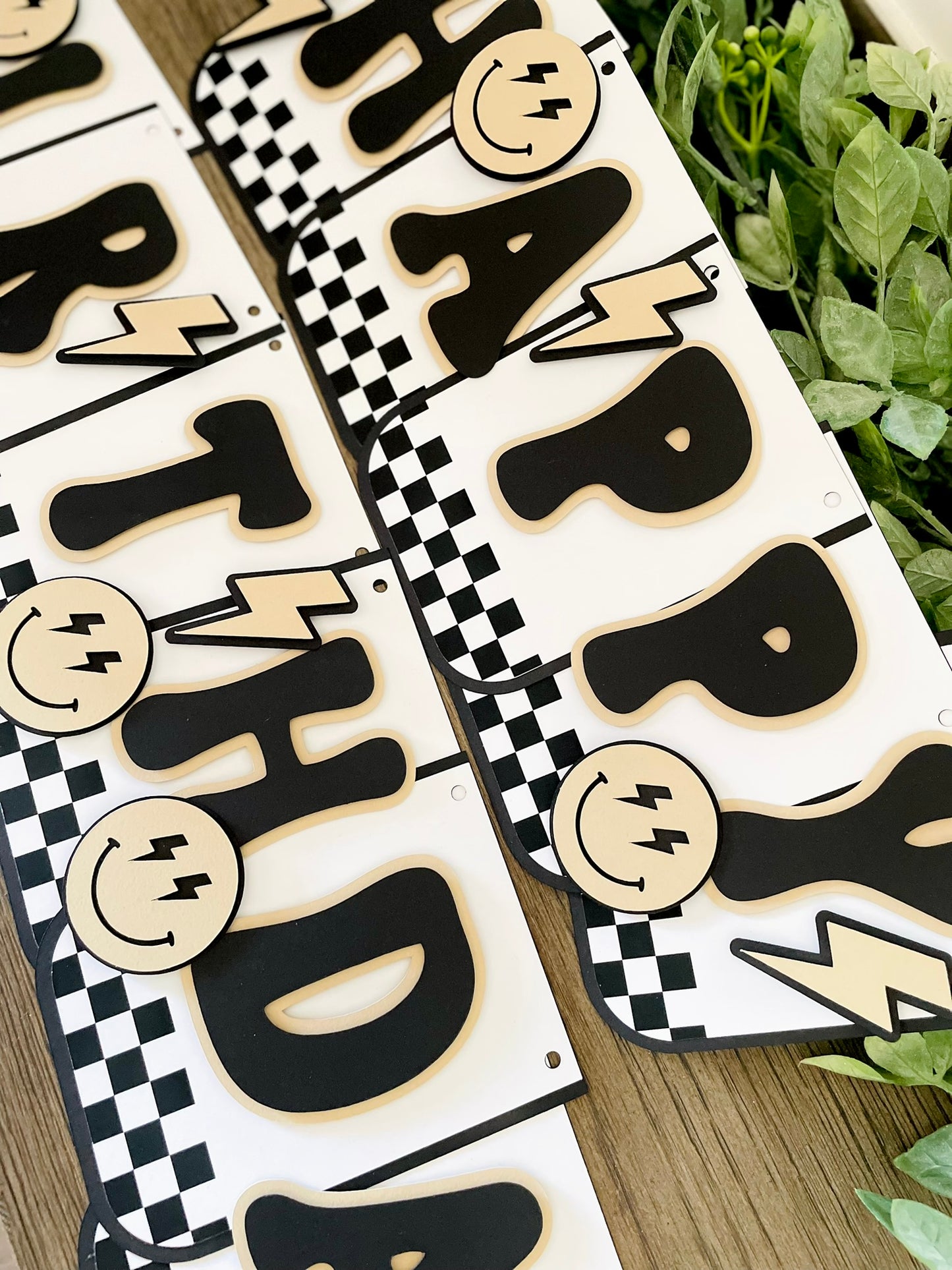 Tan Smiley Face Banner