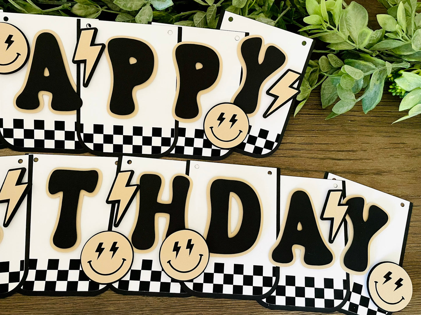 Tan Smiley Face Banner