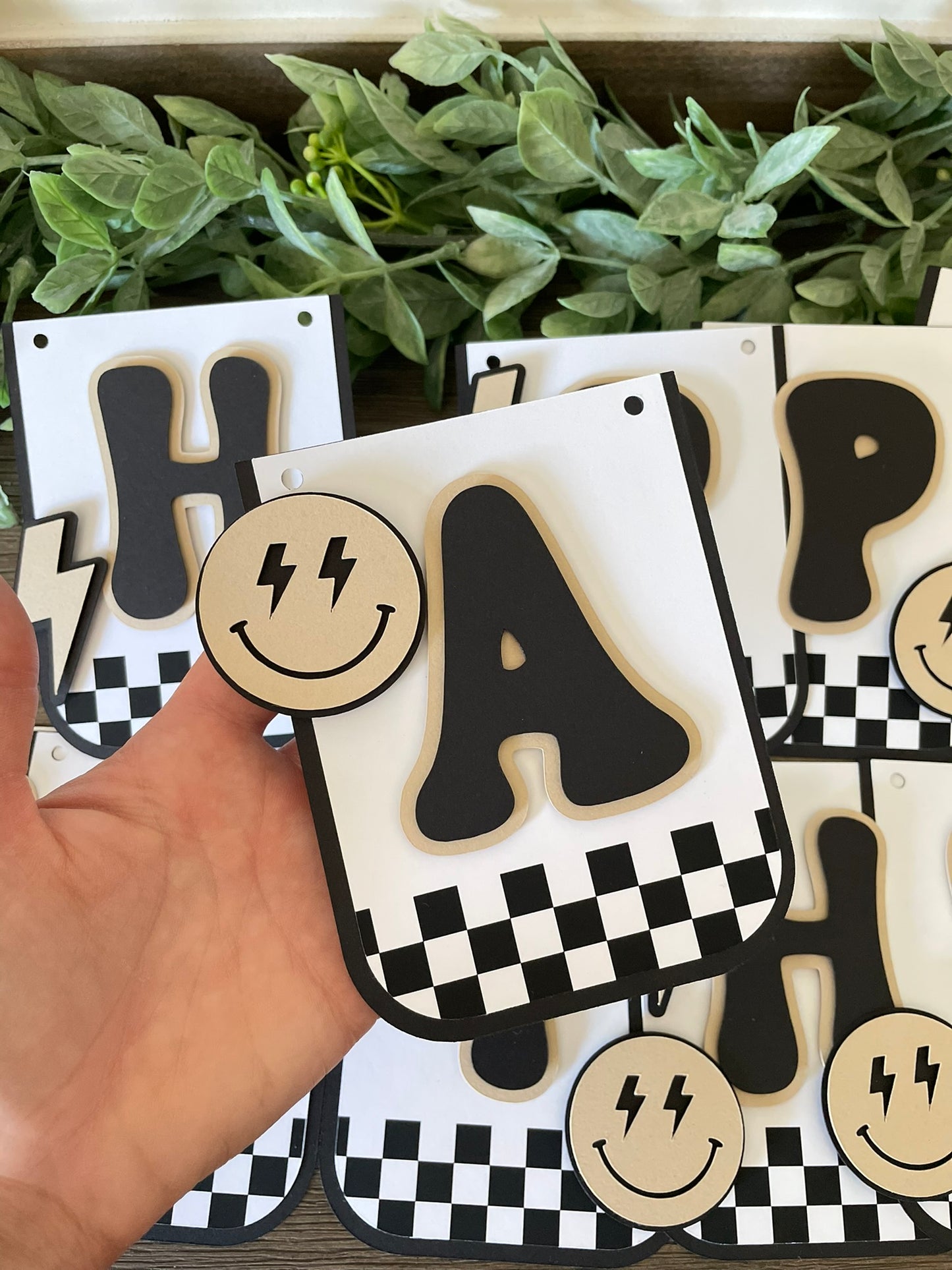 Tan Smiley Face Banner