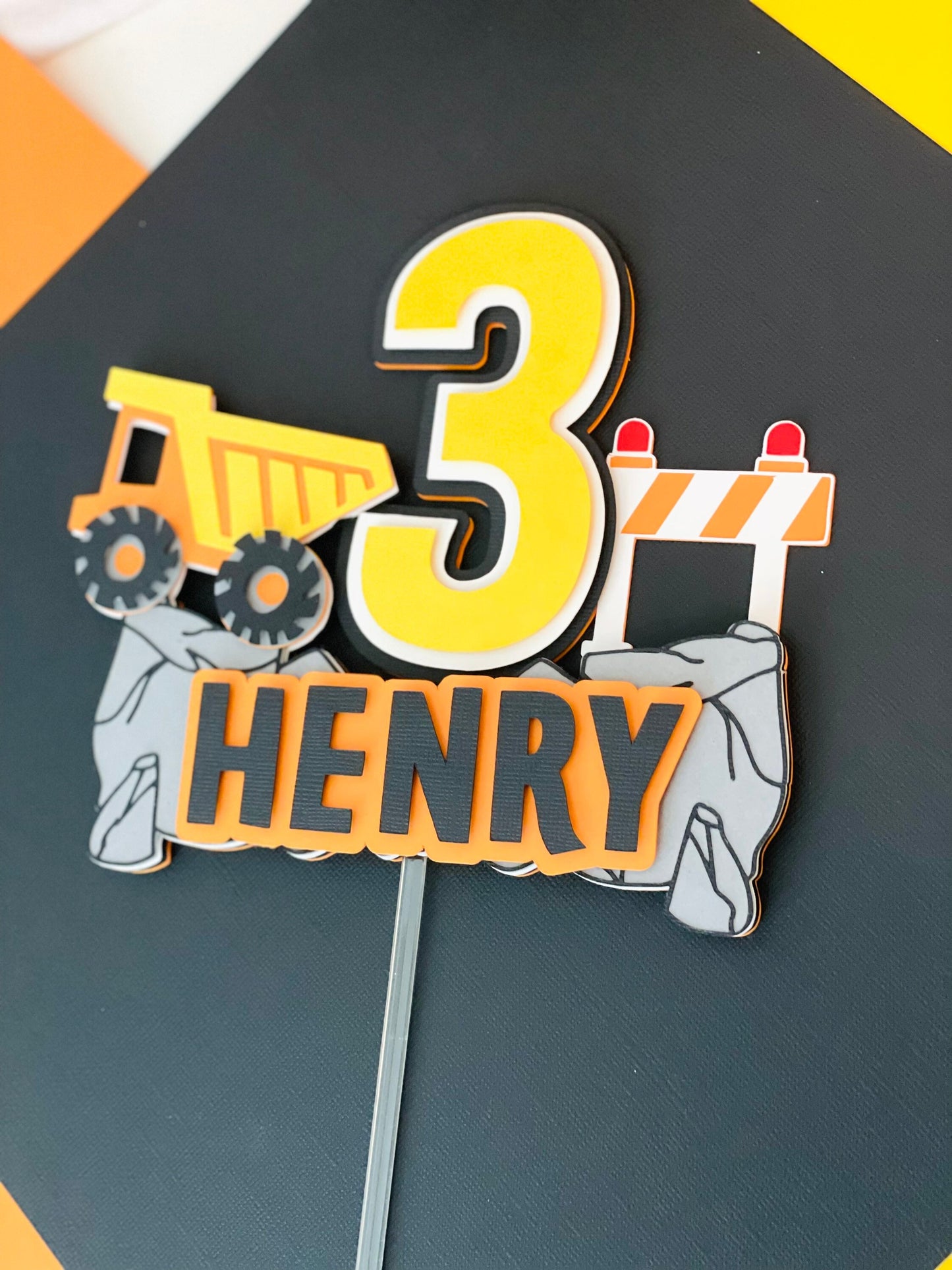 Construction Cake Topper