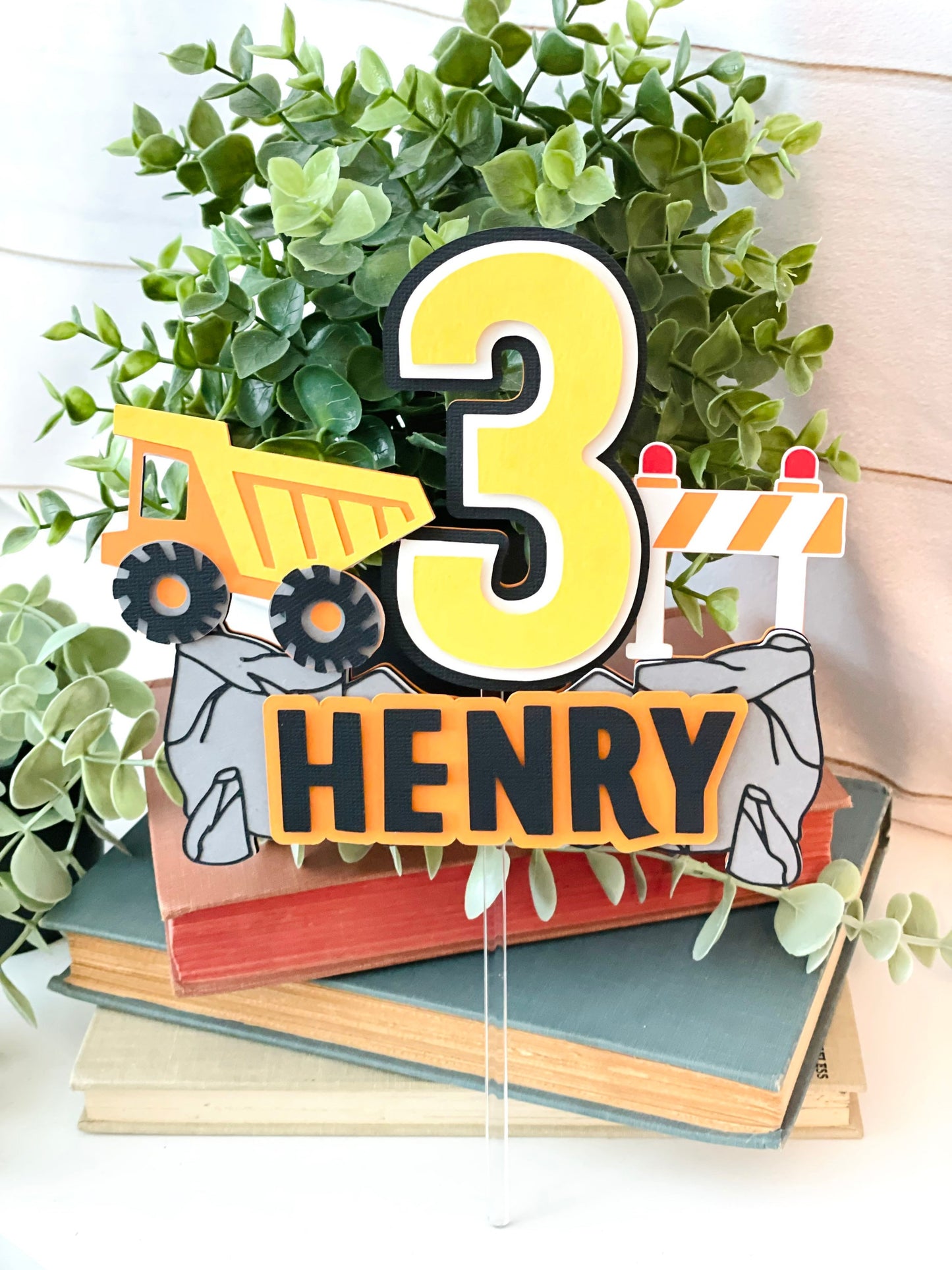 Construction Cake Topper