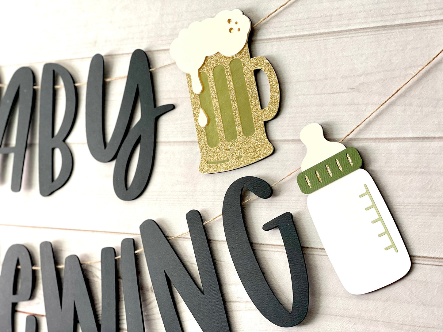 Baby is Brewing Cupcake Toppers