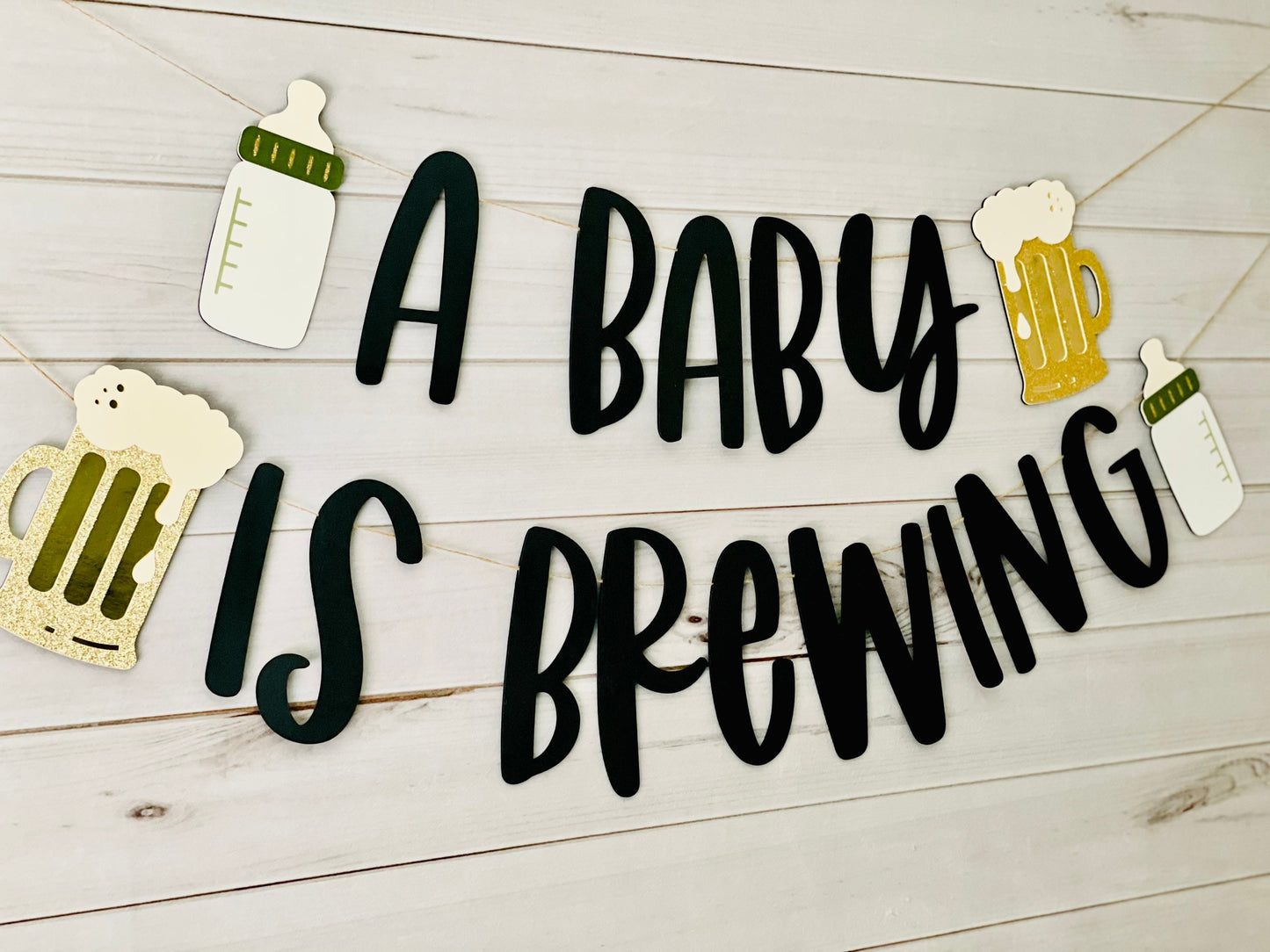 Baby is Brewing Cupcake Toppers
