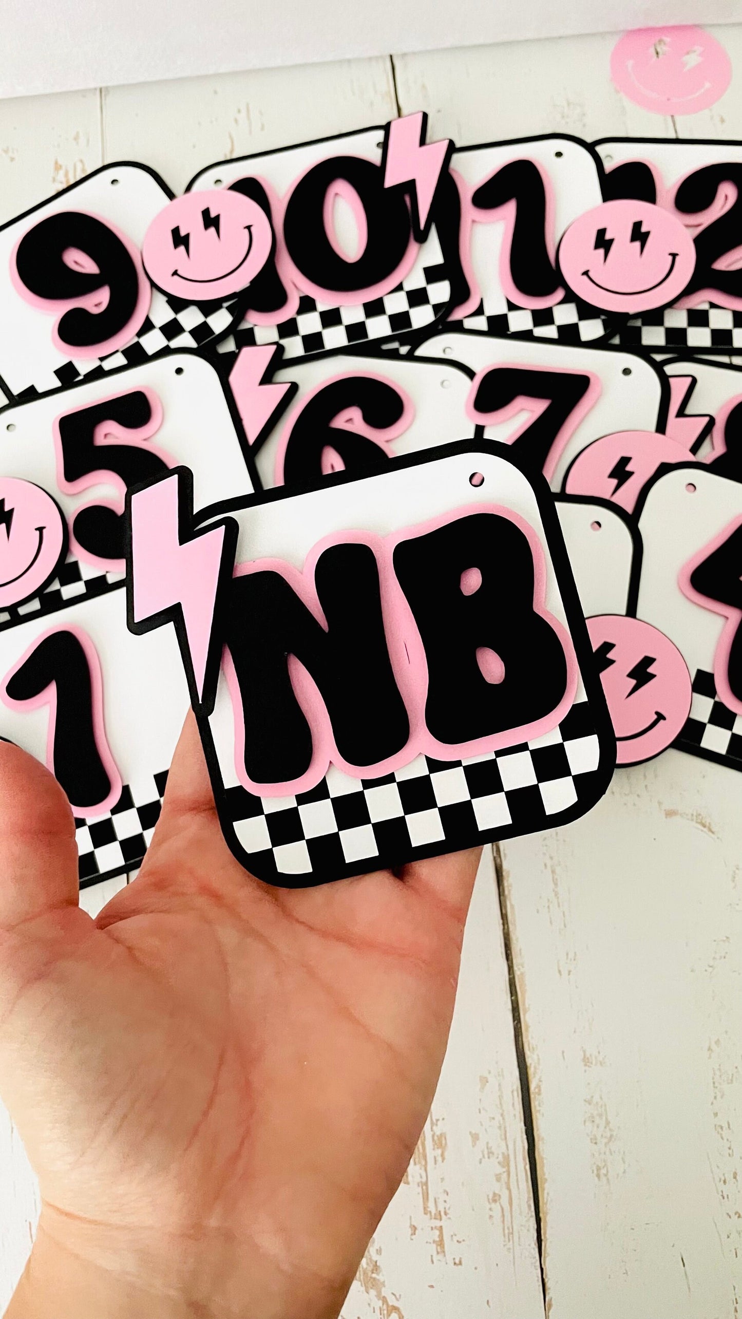 Pink Smiley Face Banner