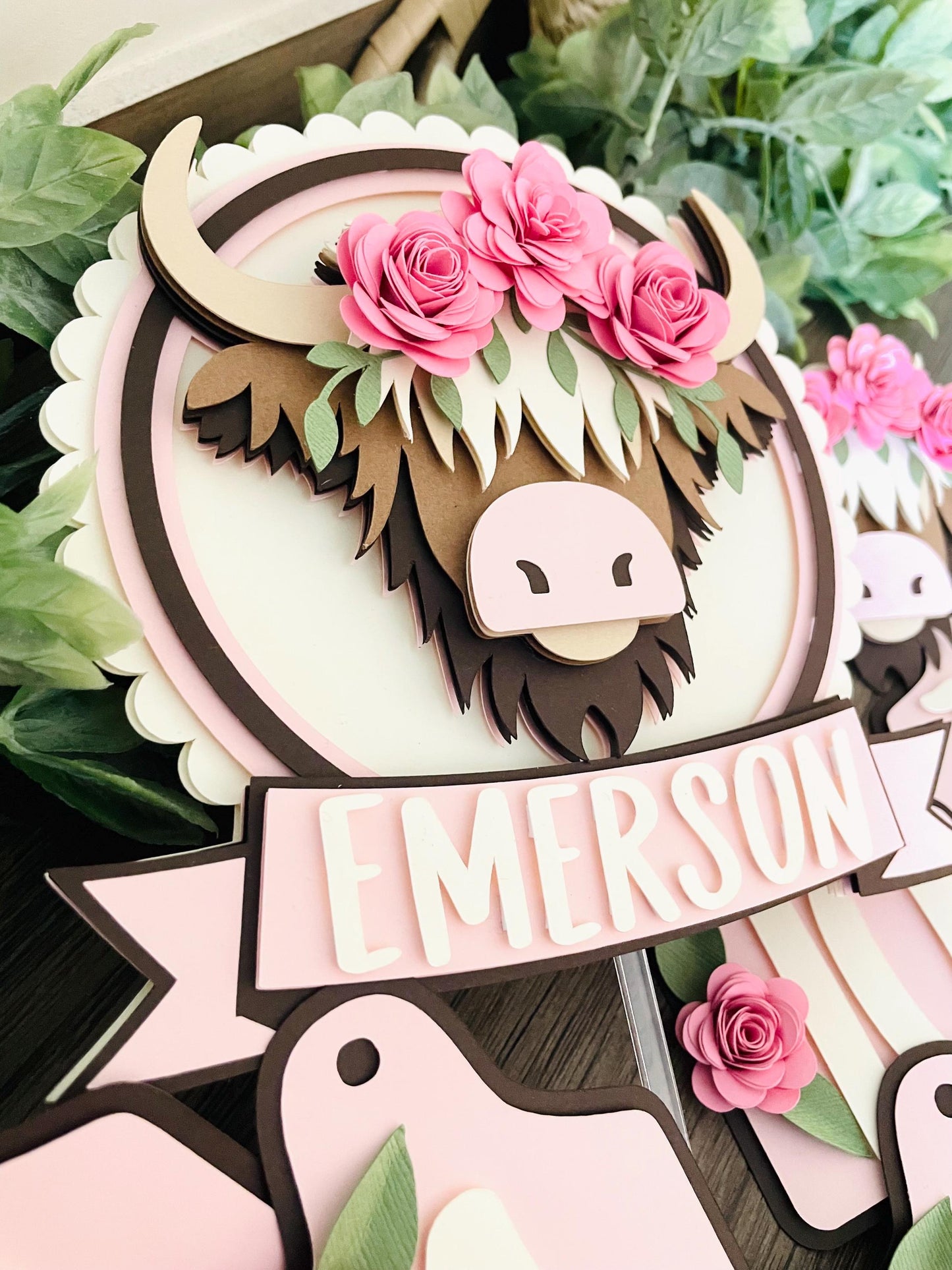 Highland Cow Cake Topper