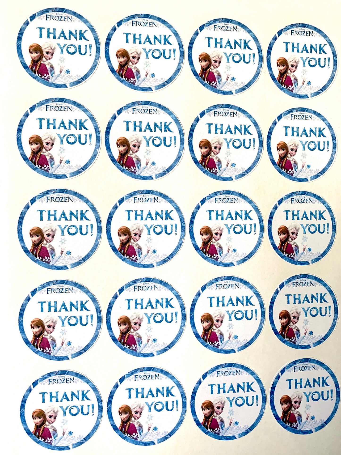 Frozen Favor Stickers
