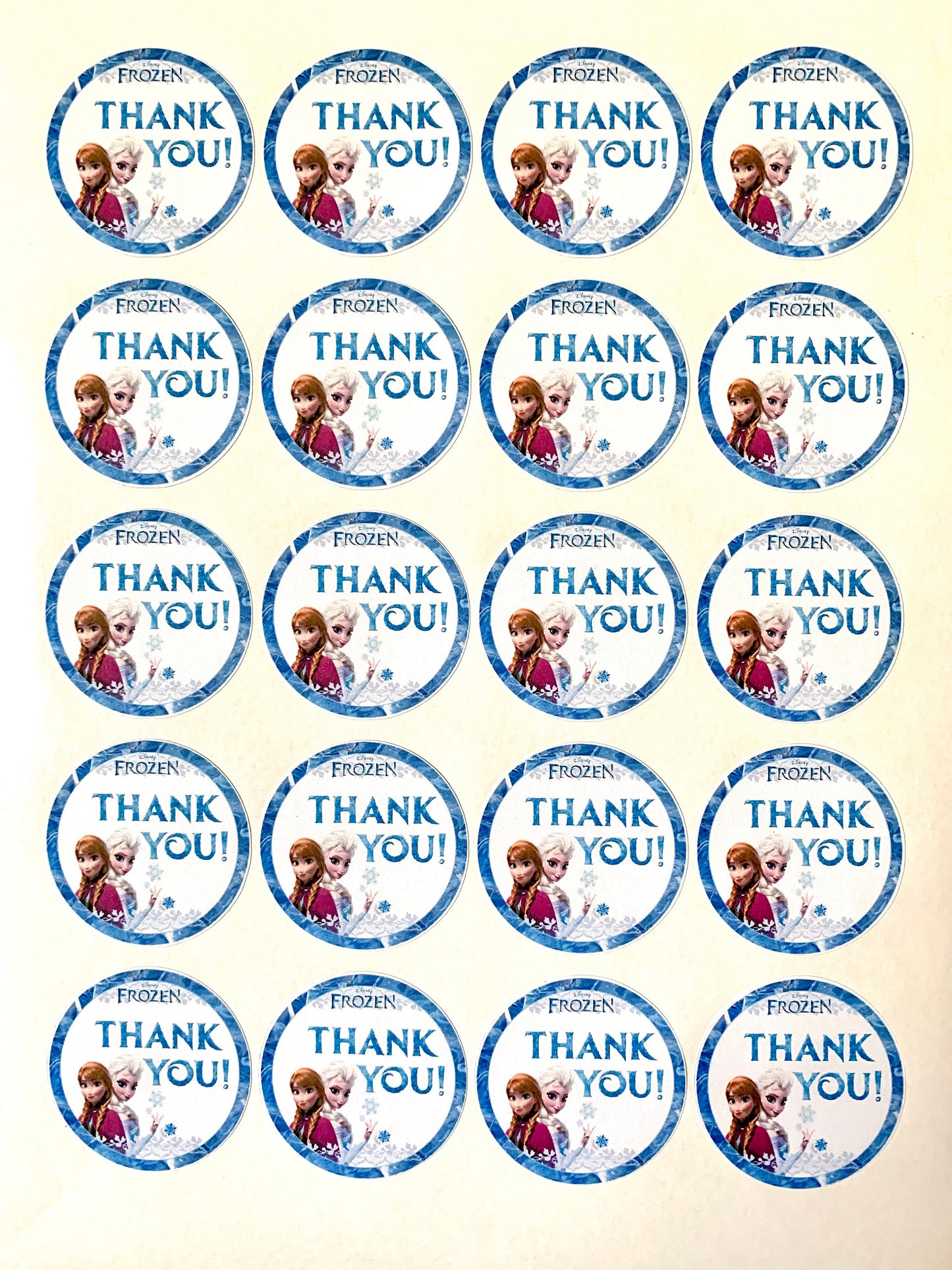 Frozen Favor Stickers
