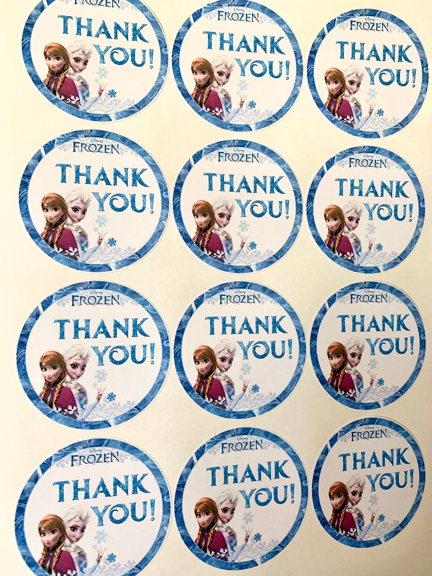 Frozen Favor Stickers