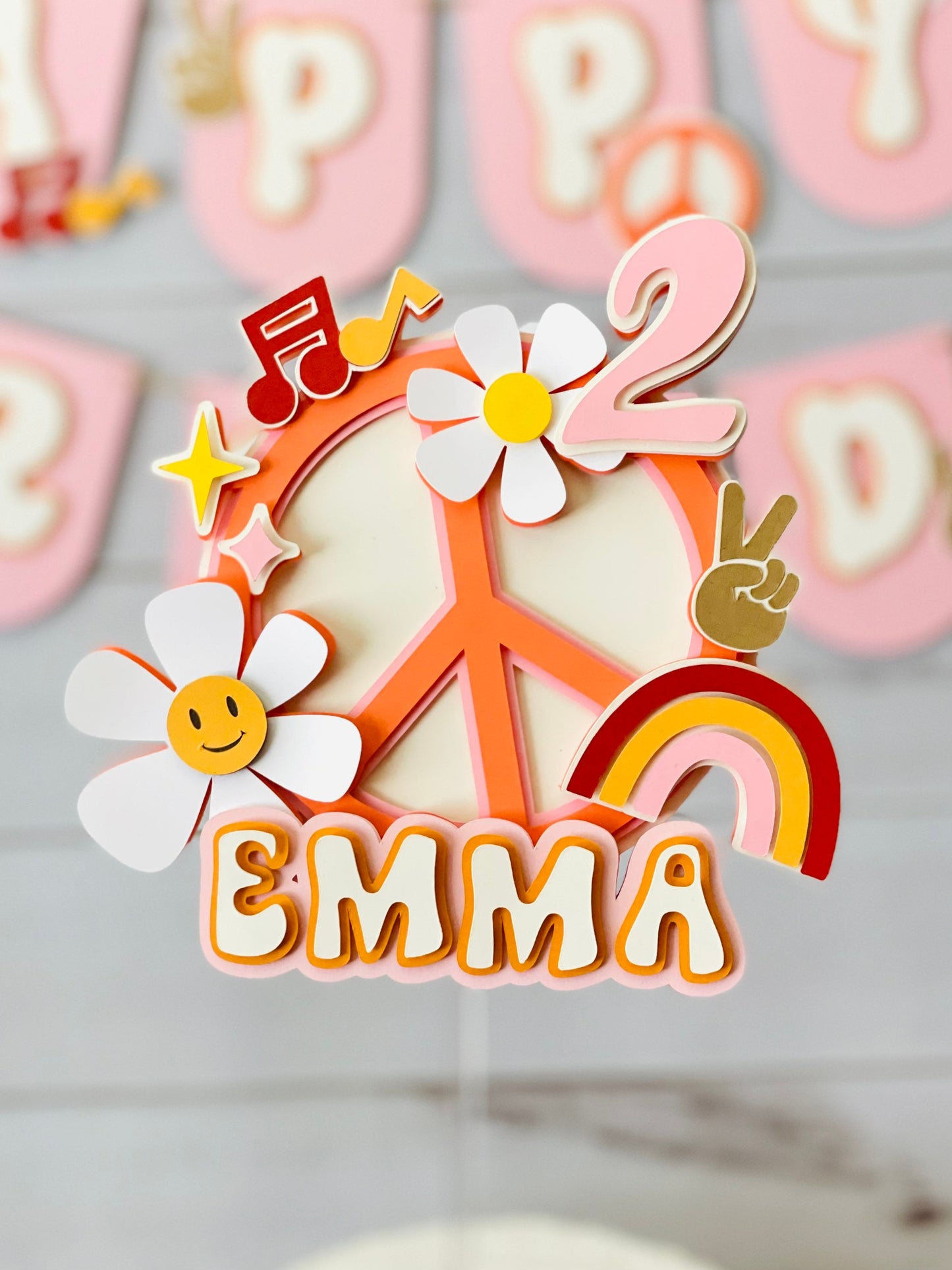 Groovy Cupcake Toppers