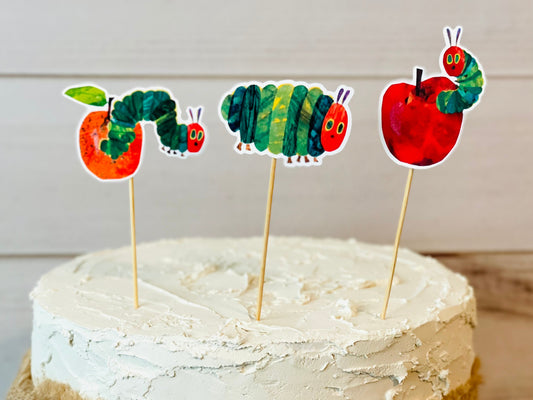 Hungry Caterpillar Cupcake Toppers
