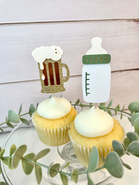 Baby is Brewing Cupcake Toppers
