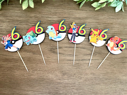 Pokemon Cupcake Toppers