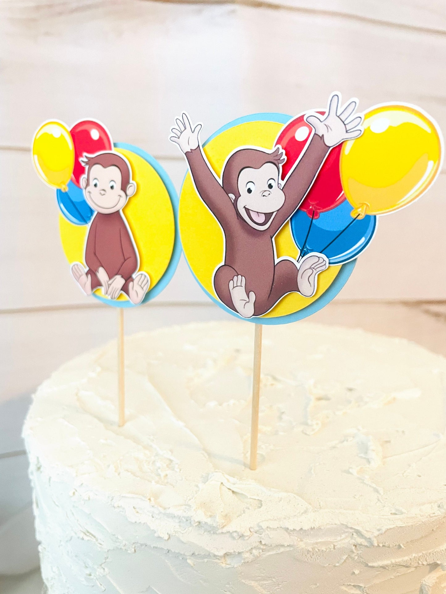 Curious George Cupcake Toppers