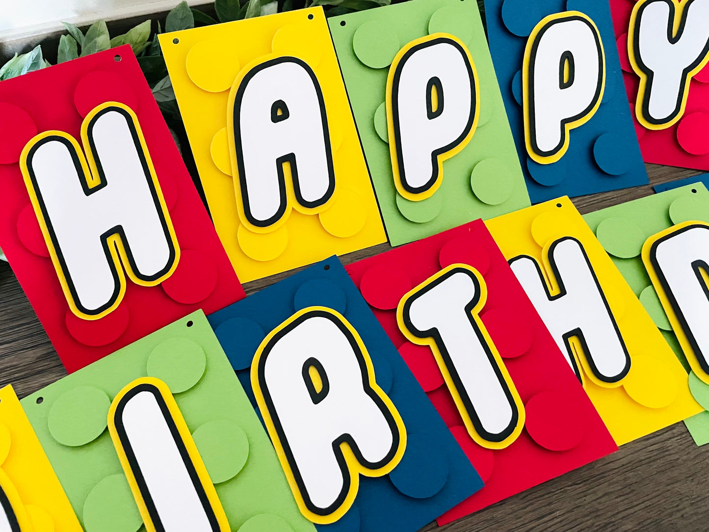 Building Block Birthday Banner