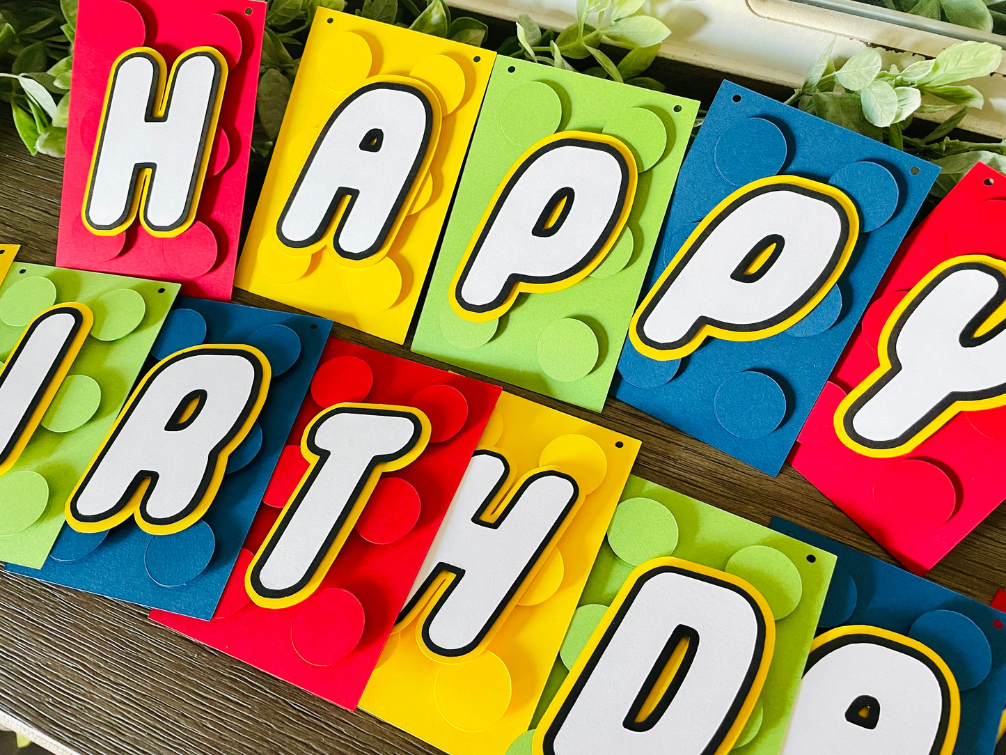 Building Block Birthday Banner