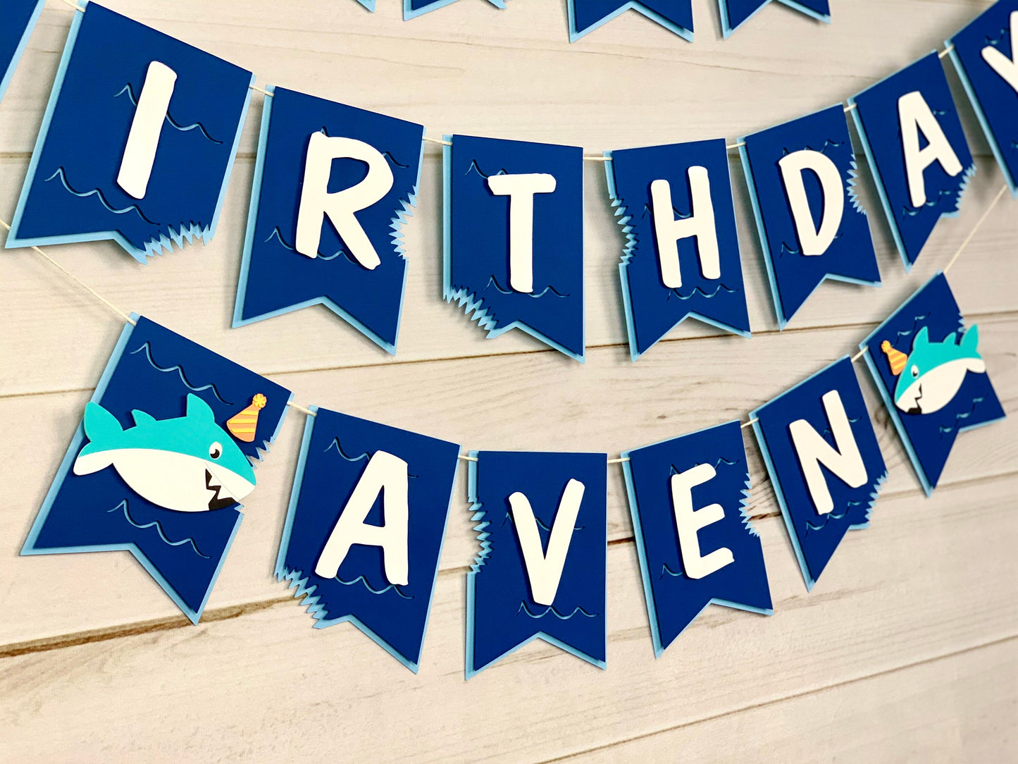 Shark Birthday Banner