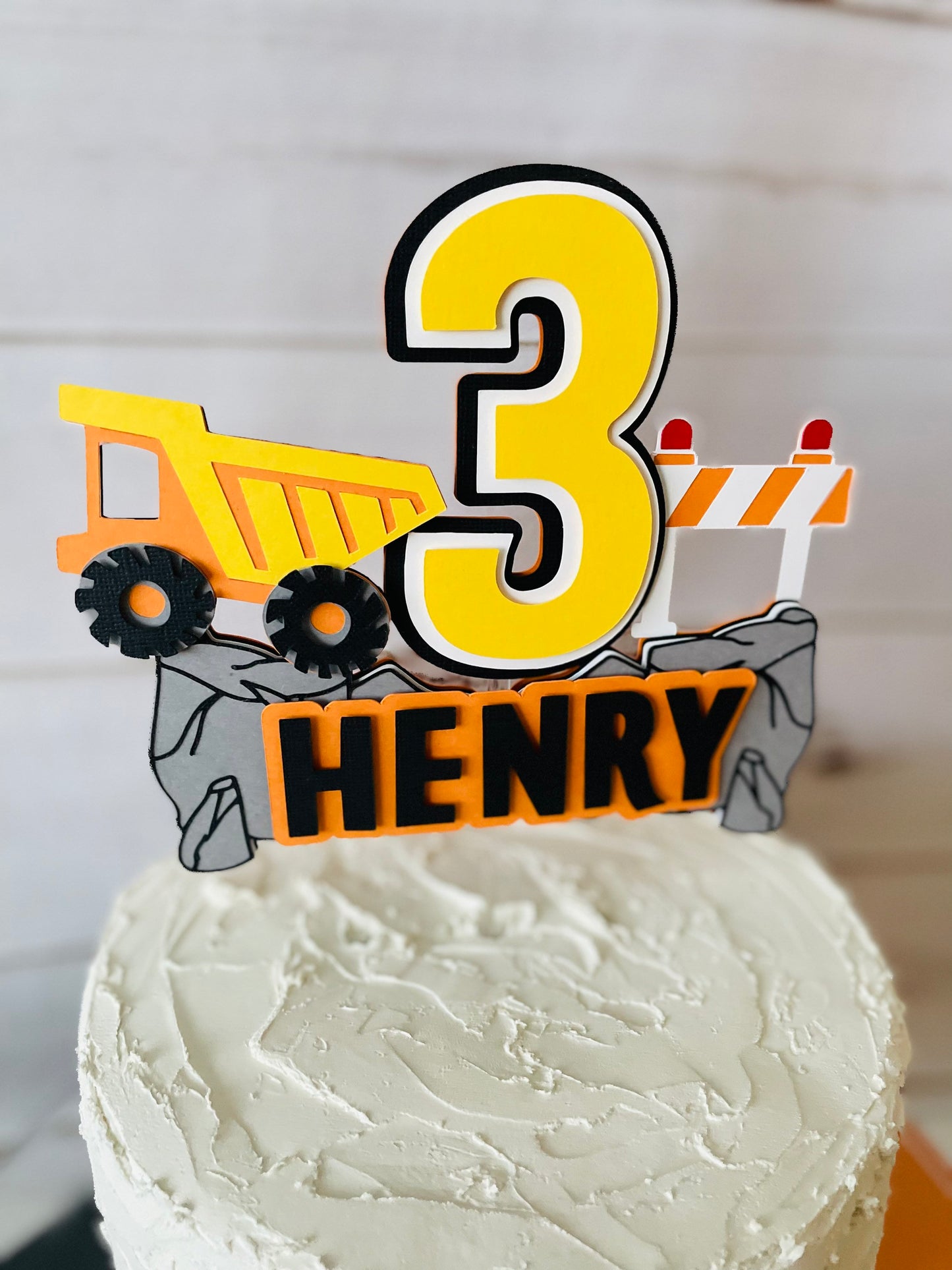 Construction Cake Topper