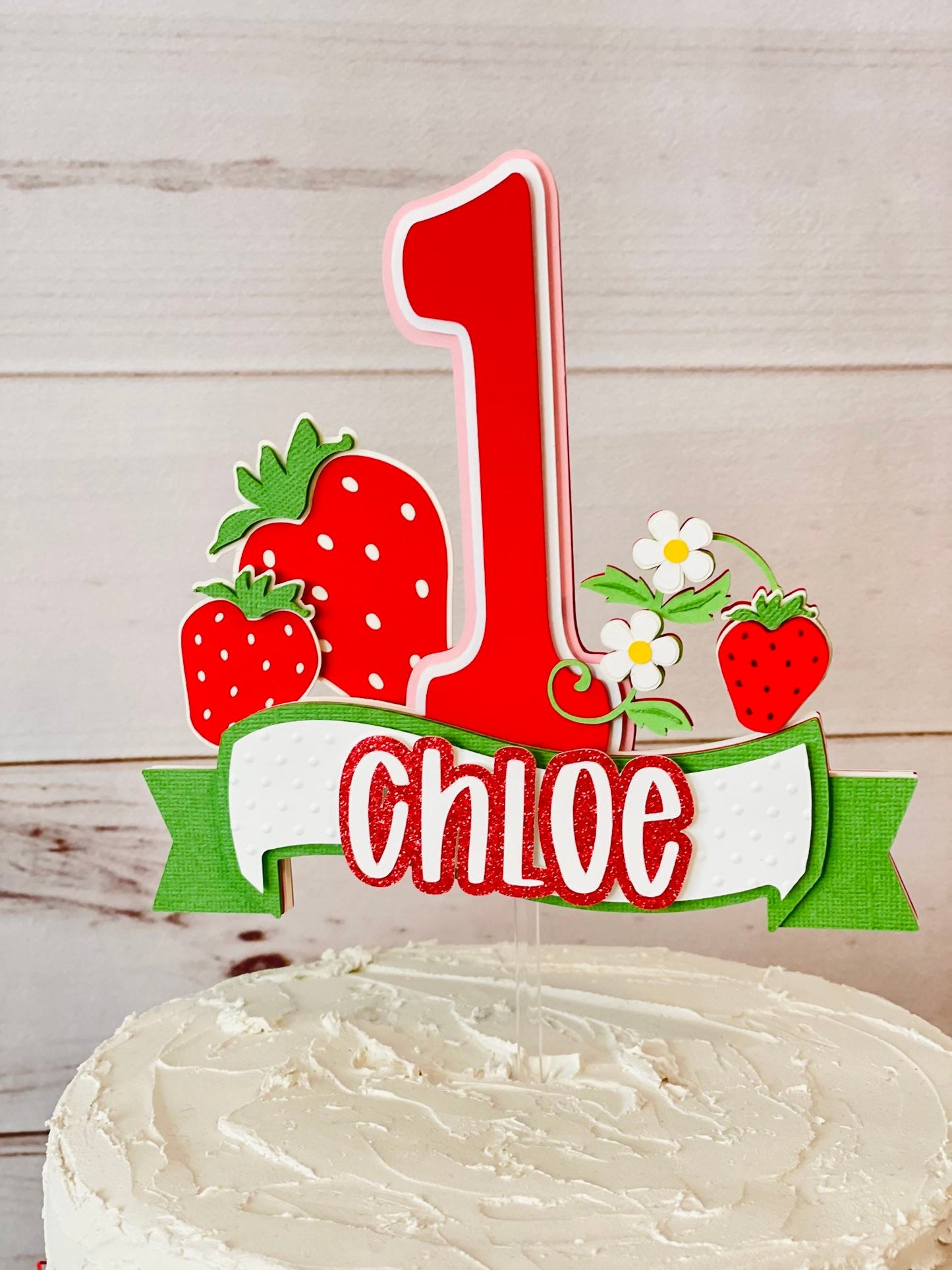 Strawberry Cake Topper