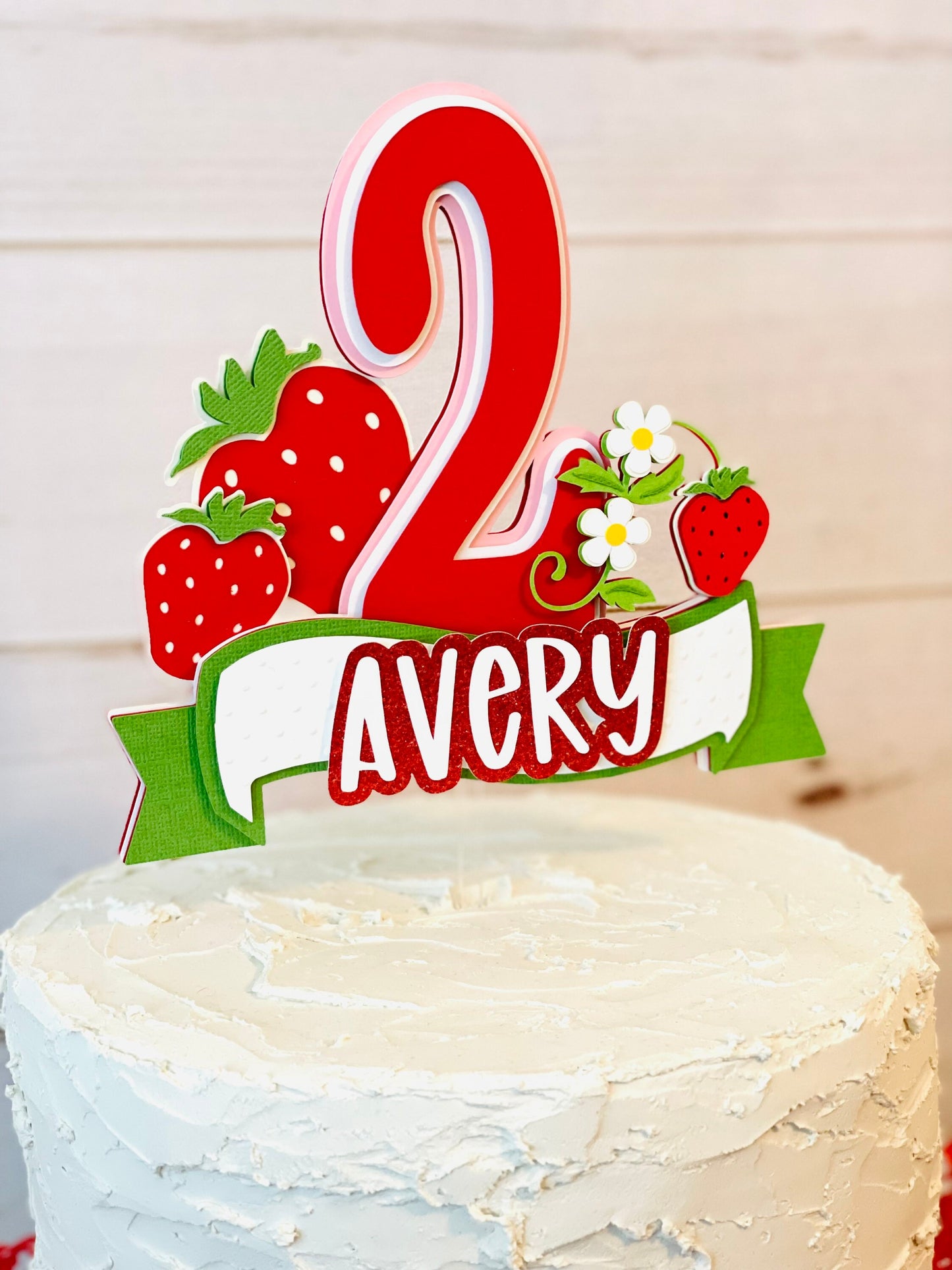 Strawberry Cake Topper