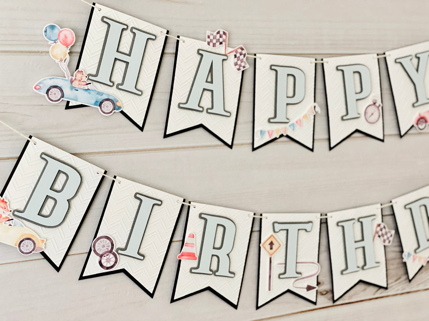 Race Car Birthday Banner