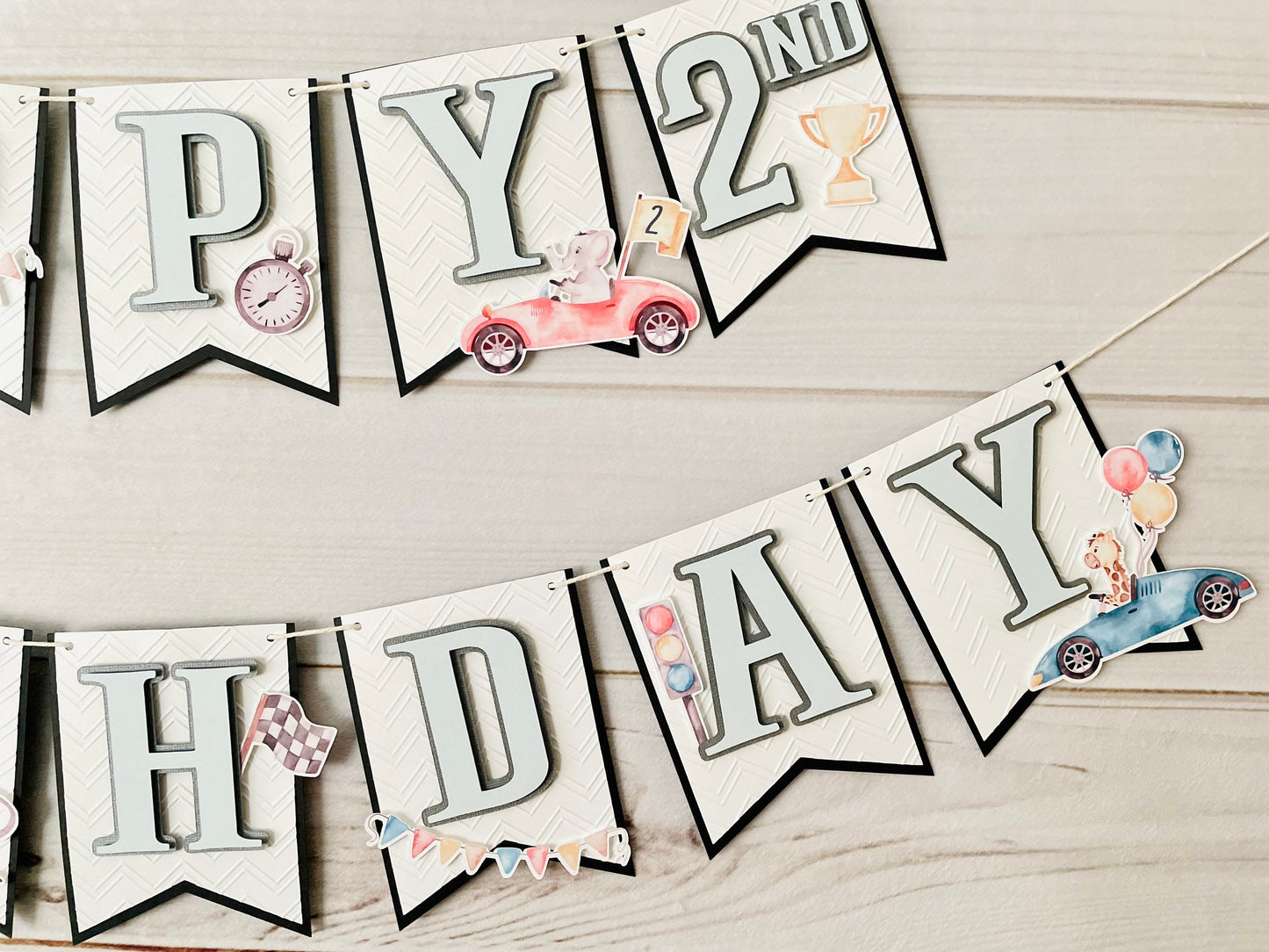 Race Car Birthday Banner