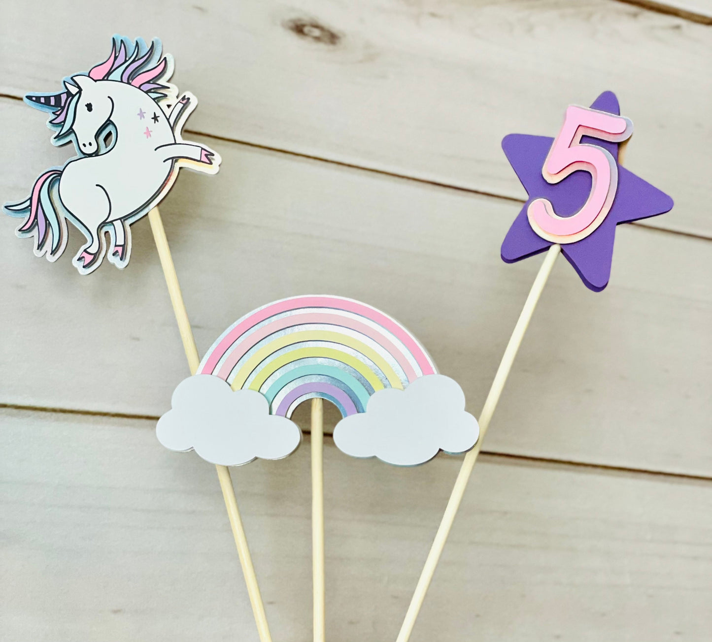 Rainbow Unicorn Centerpieces