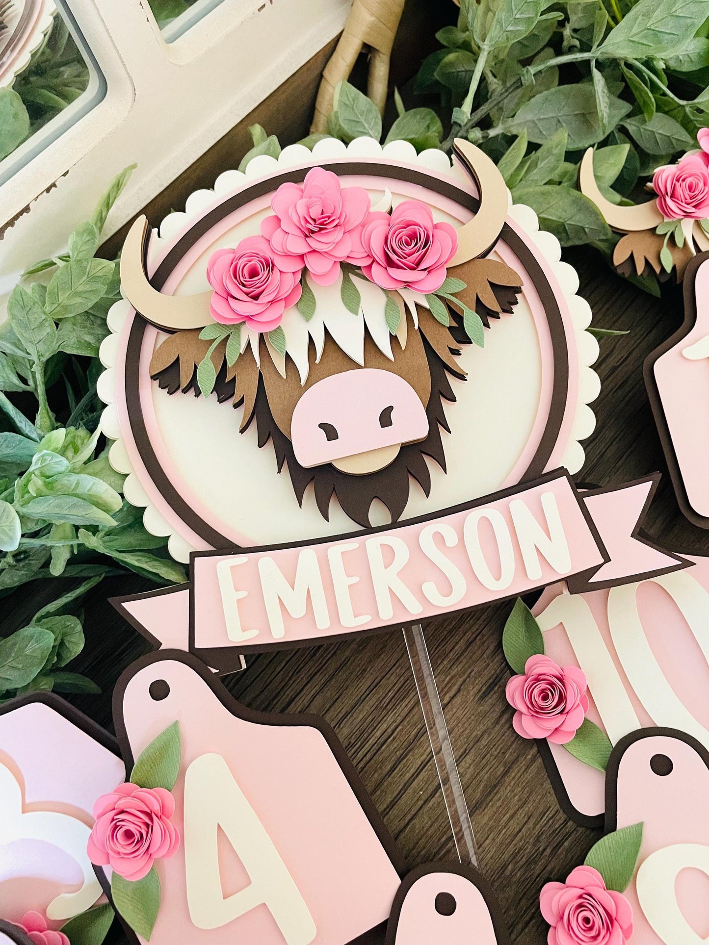 Highland Cow Cake Topper