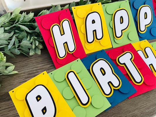 Building Block Birthday Banner