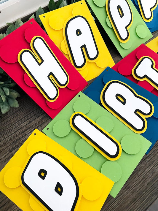 Building Block Birthday Banner