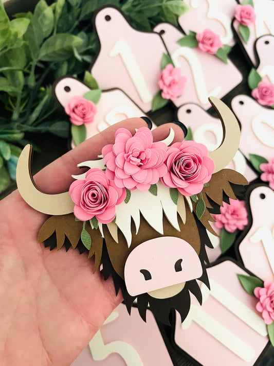 Highland Cow Monthly Photo Banner