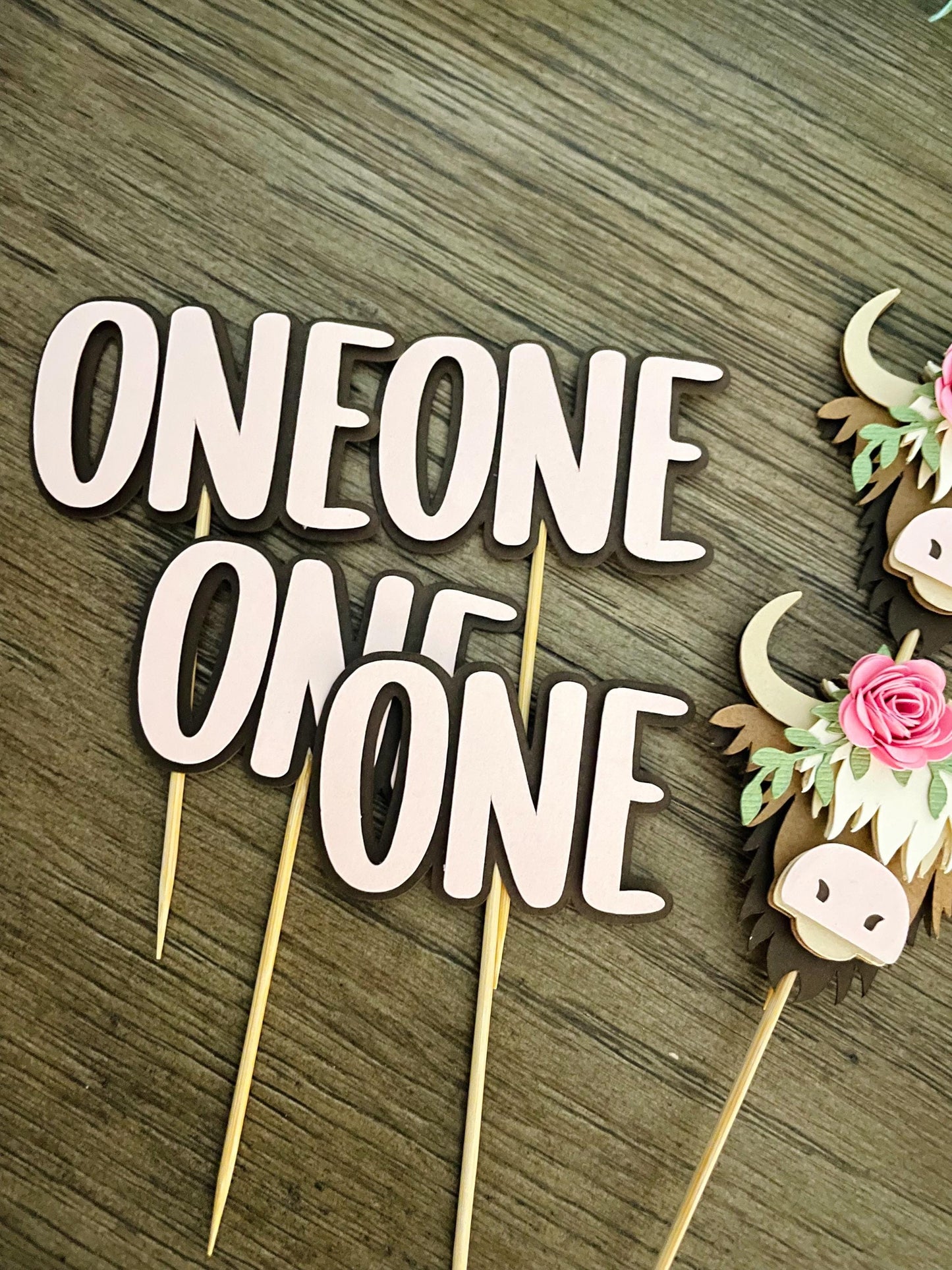 Highland Cow Cupcake Toppers