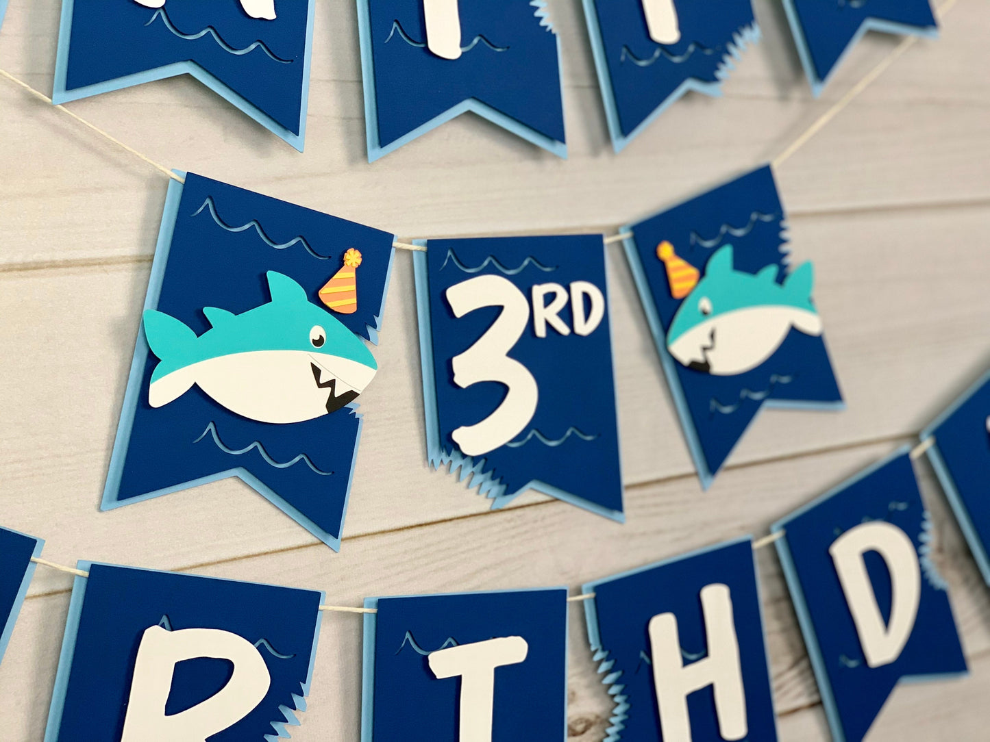 Shark Birthday Banner