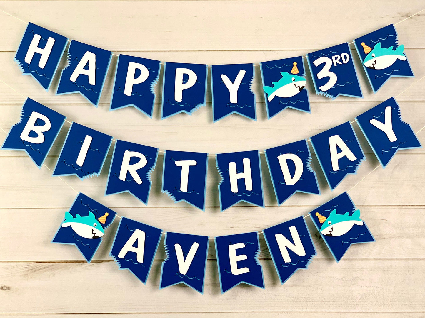 Shark Birthday Banner