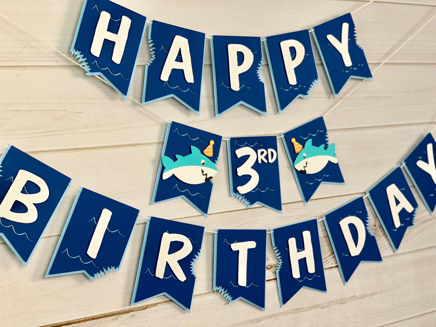 Shark Birthday Banner