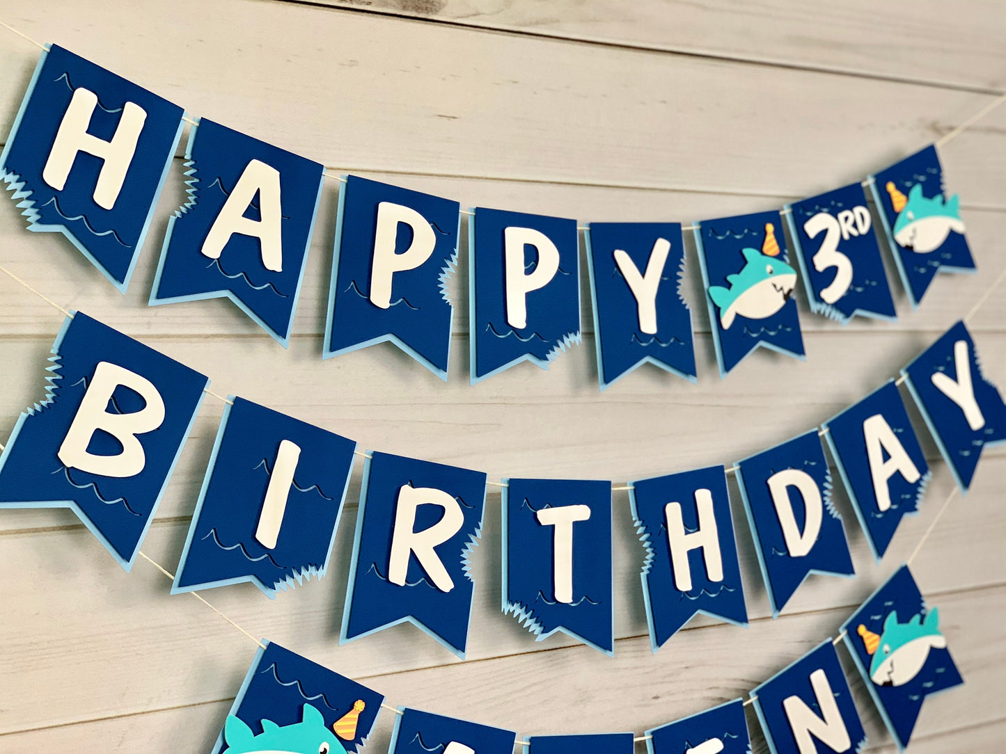 Shark Birthday Banner