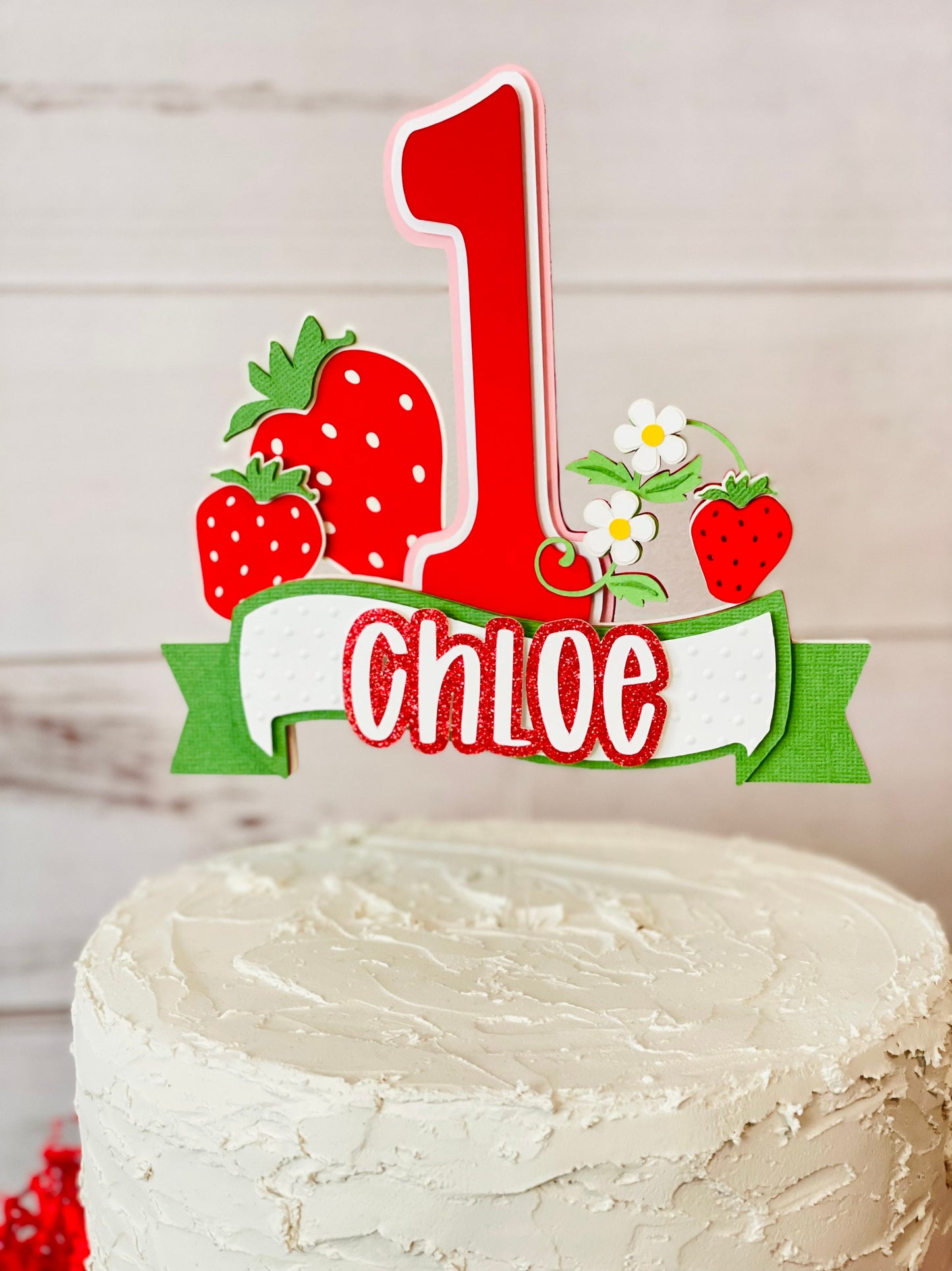 Strawberry Cake Topper