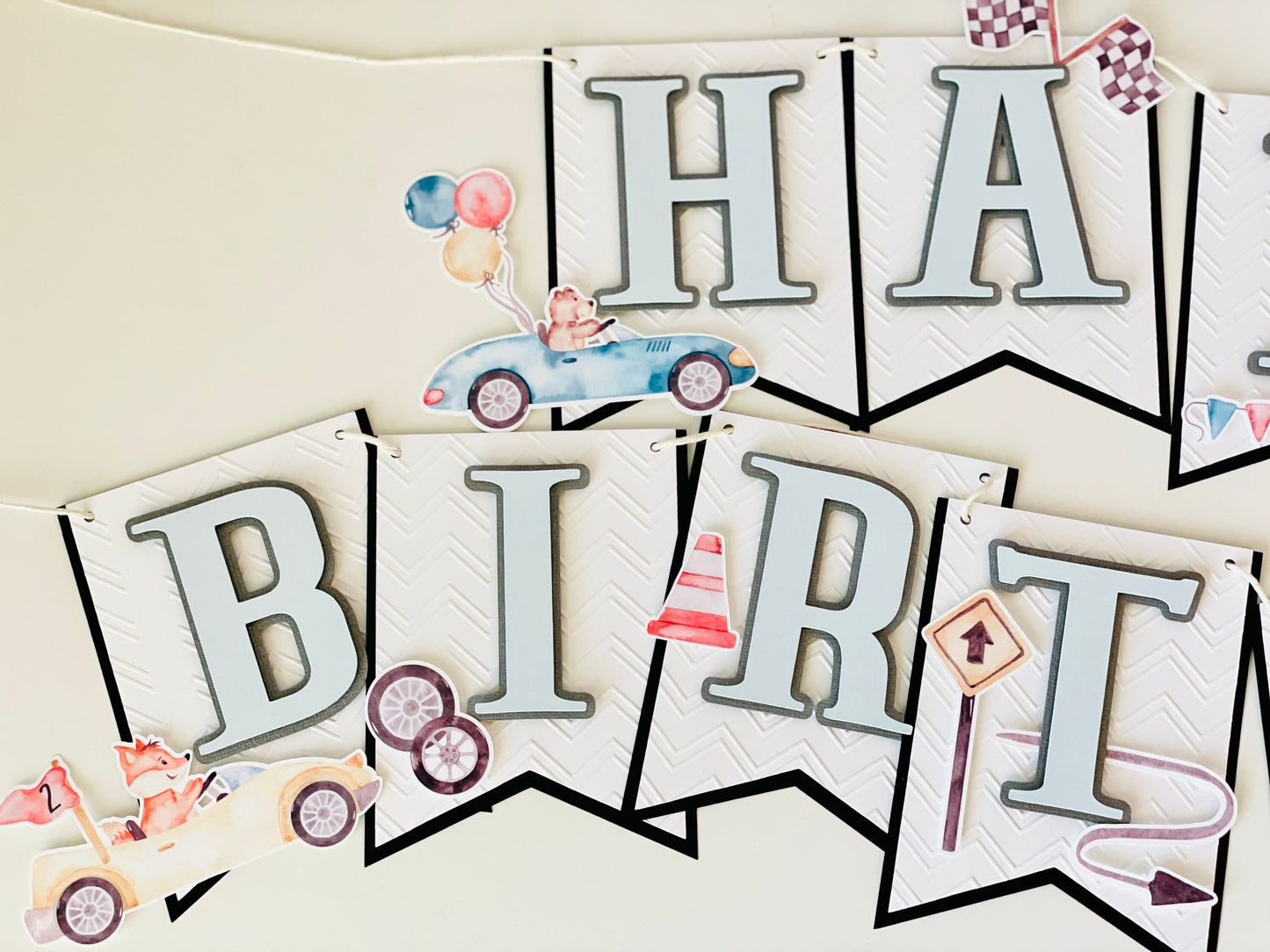 Race Car Birthday Banner