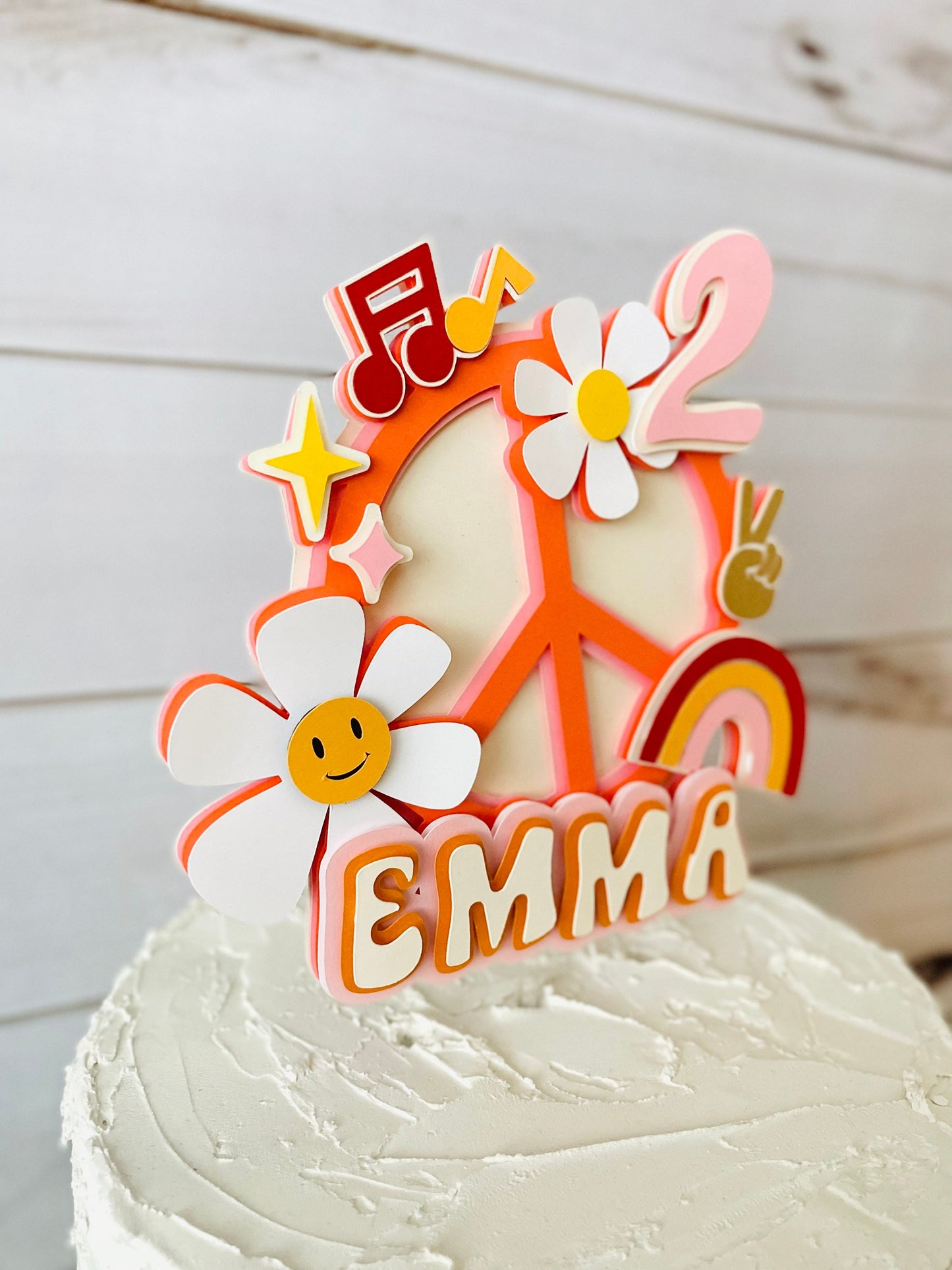 Groovy Cake Topper