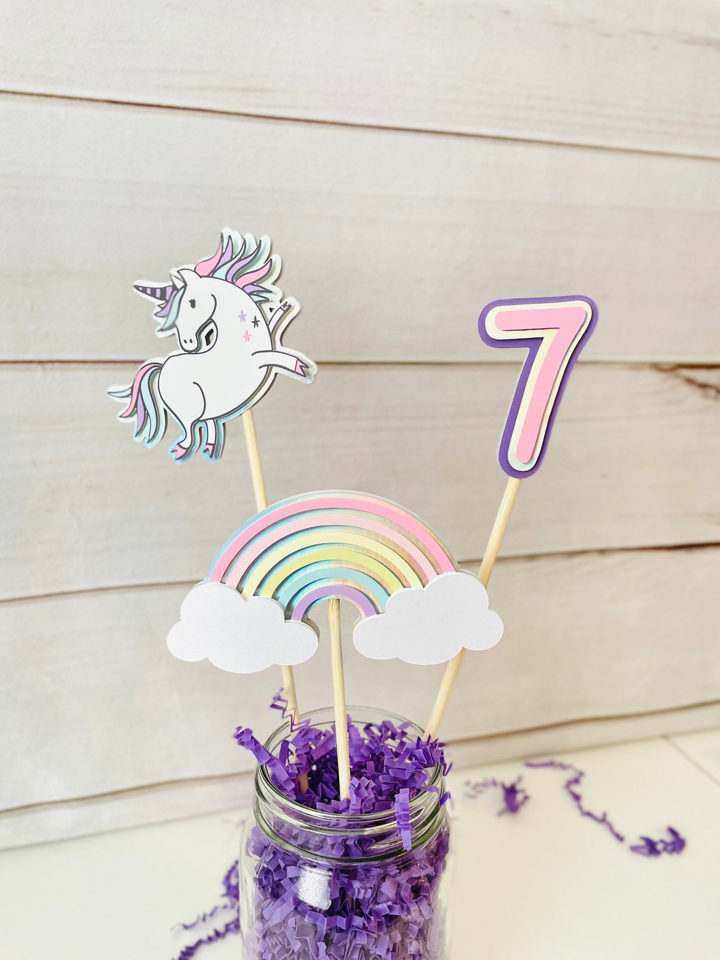 Rainbow Unicorn Centerpieces