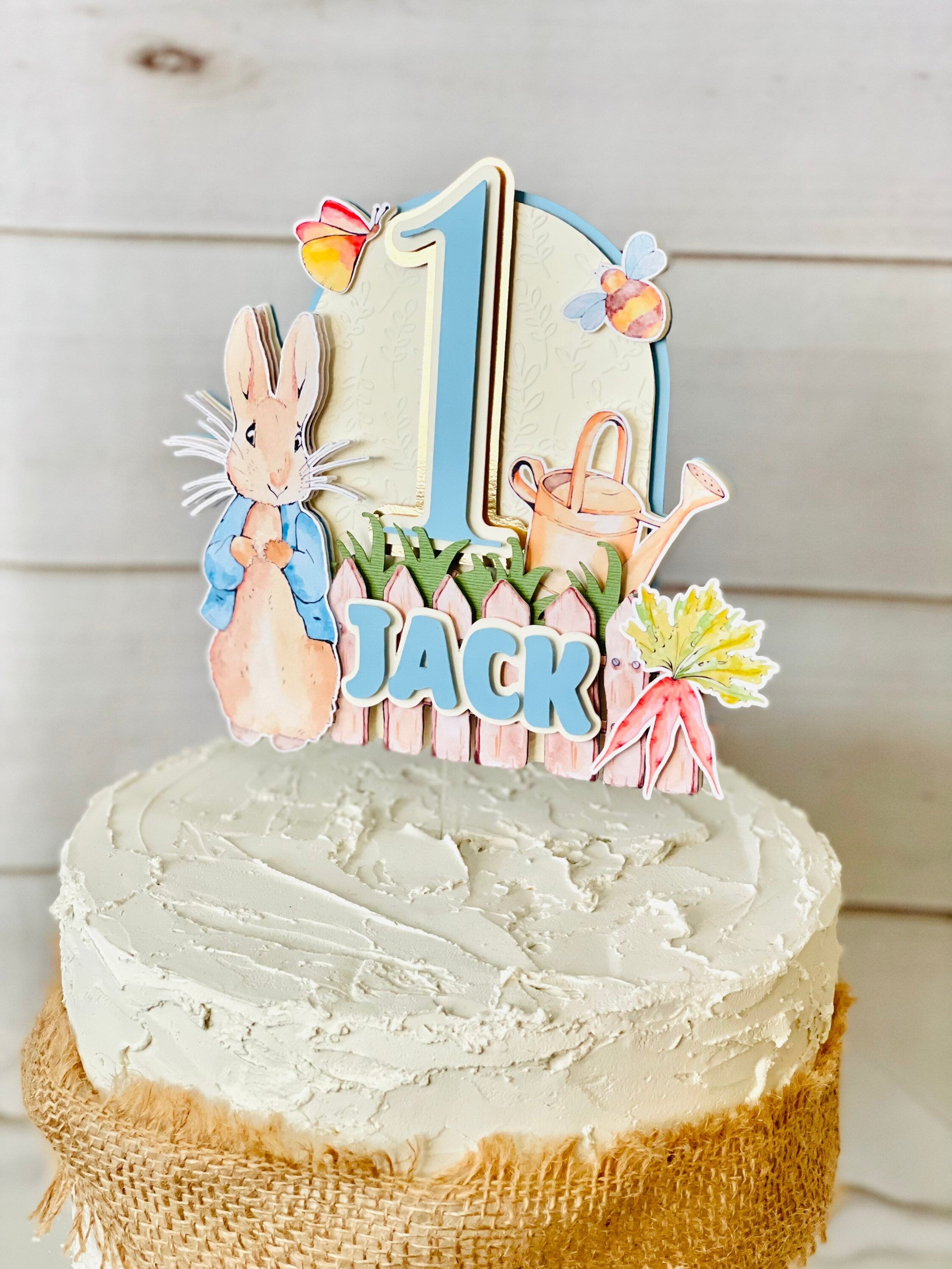 Peter Rabbit Cake Topper | Cardstock Party Shop