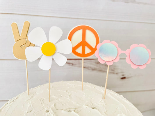 Groovy Cupcake Toppers