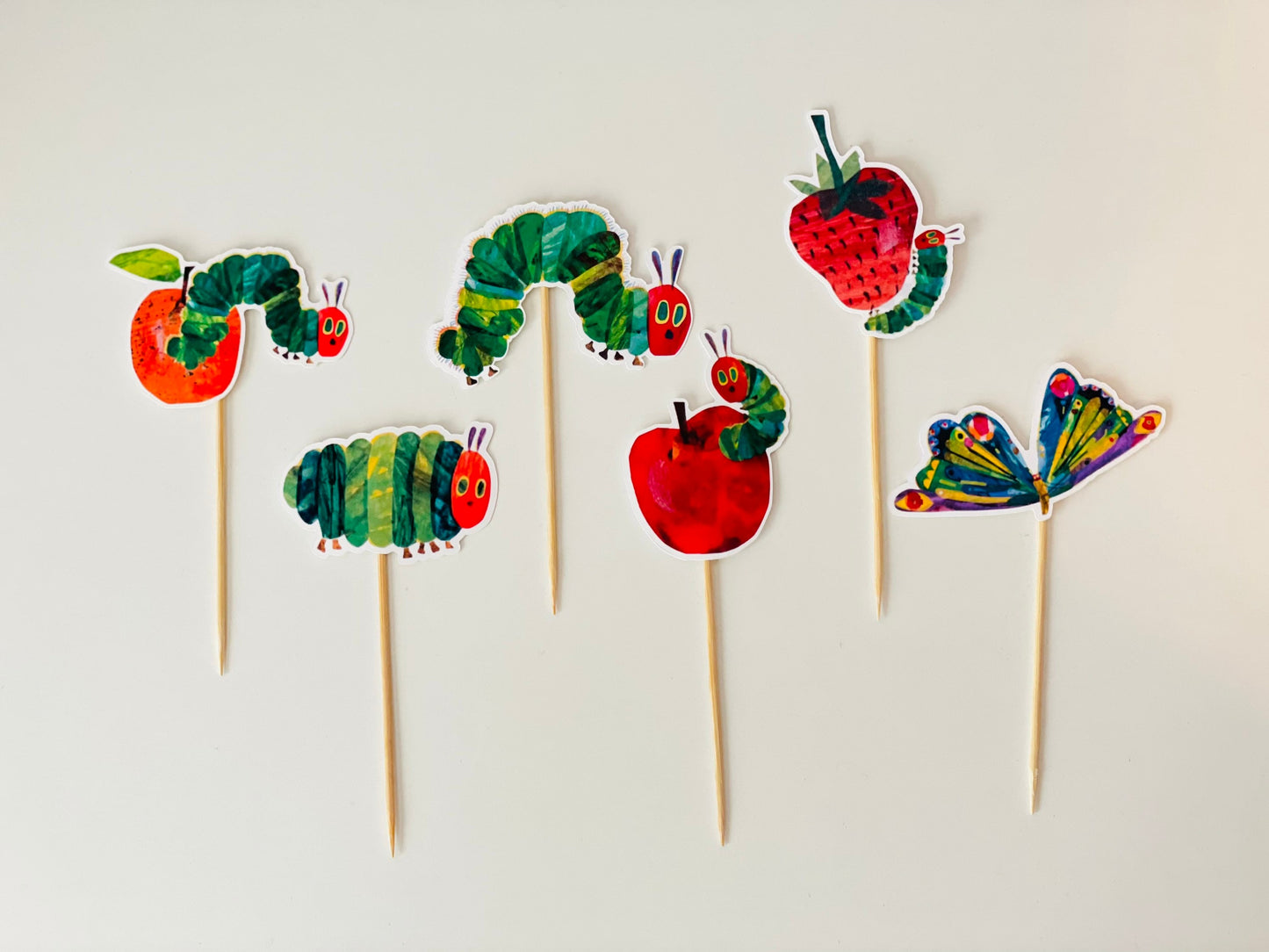 Hungry Caterpillar Cupcake Toppers