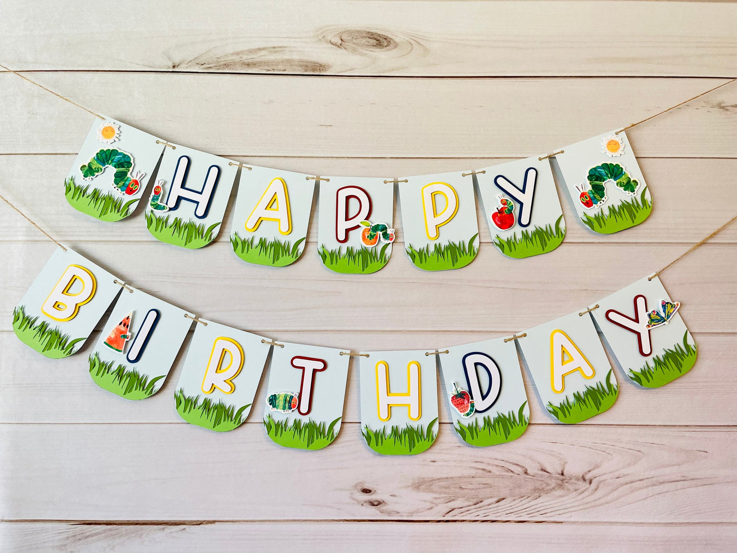 Hungry Caterpillar Cupcake Toppers