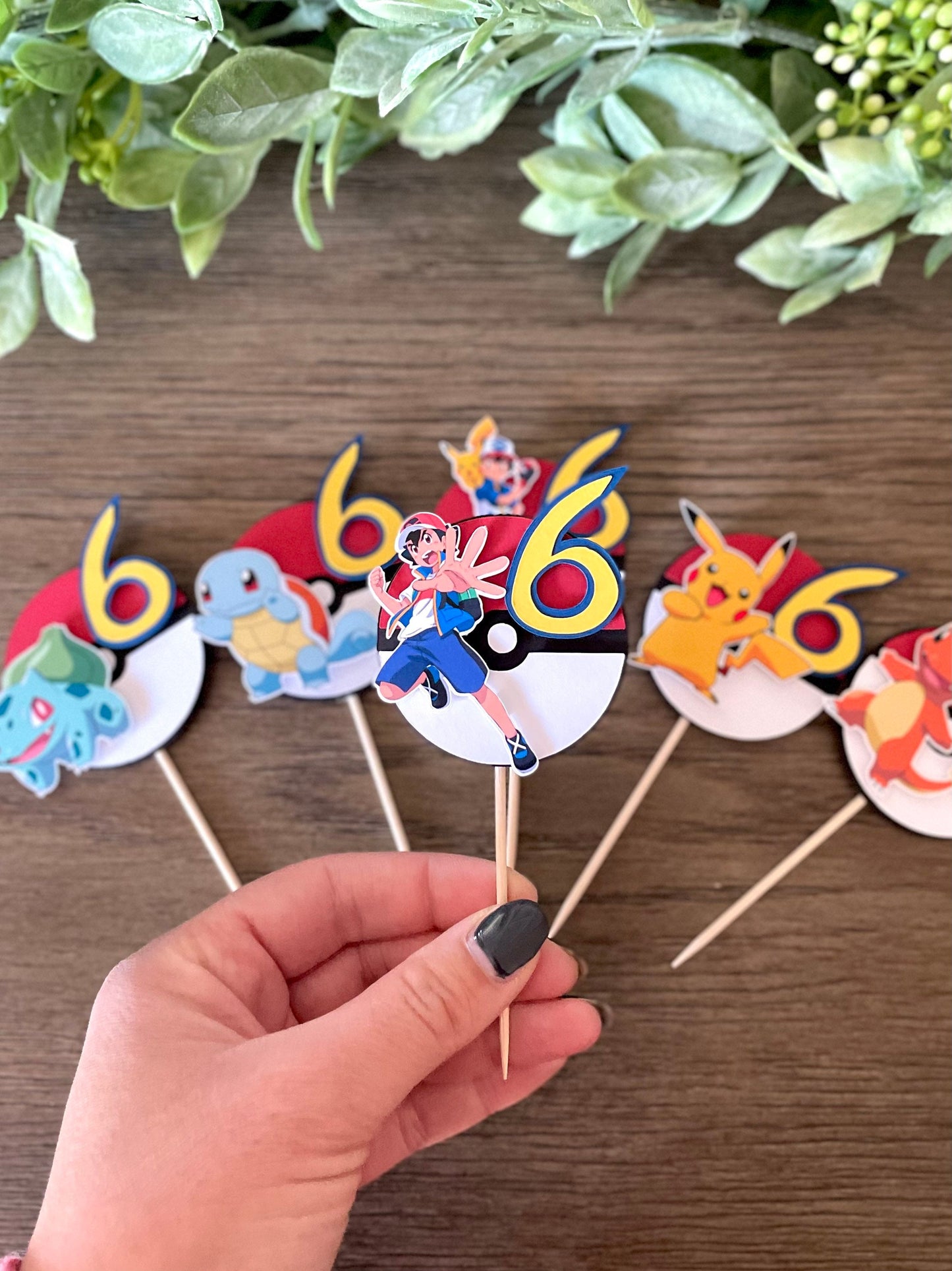 Pokemon Cupcake Toppers