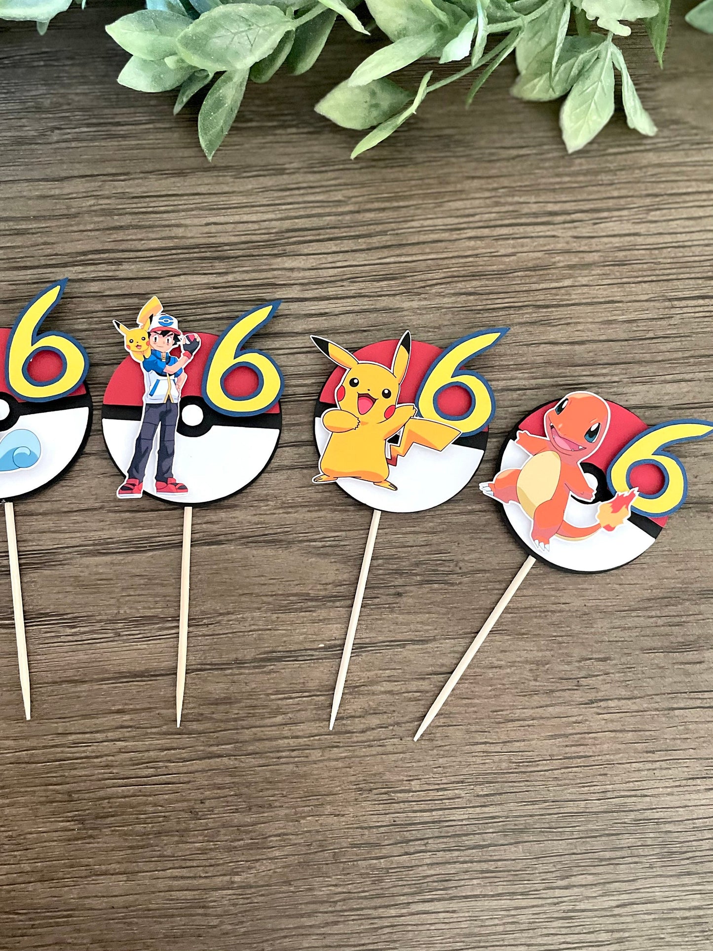 Pokemon Cupcake Toppers