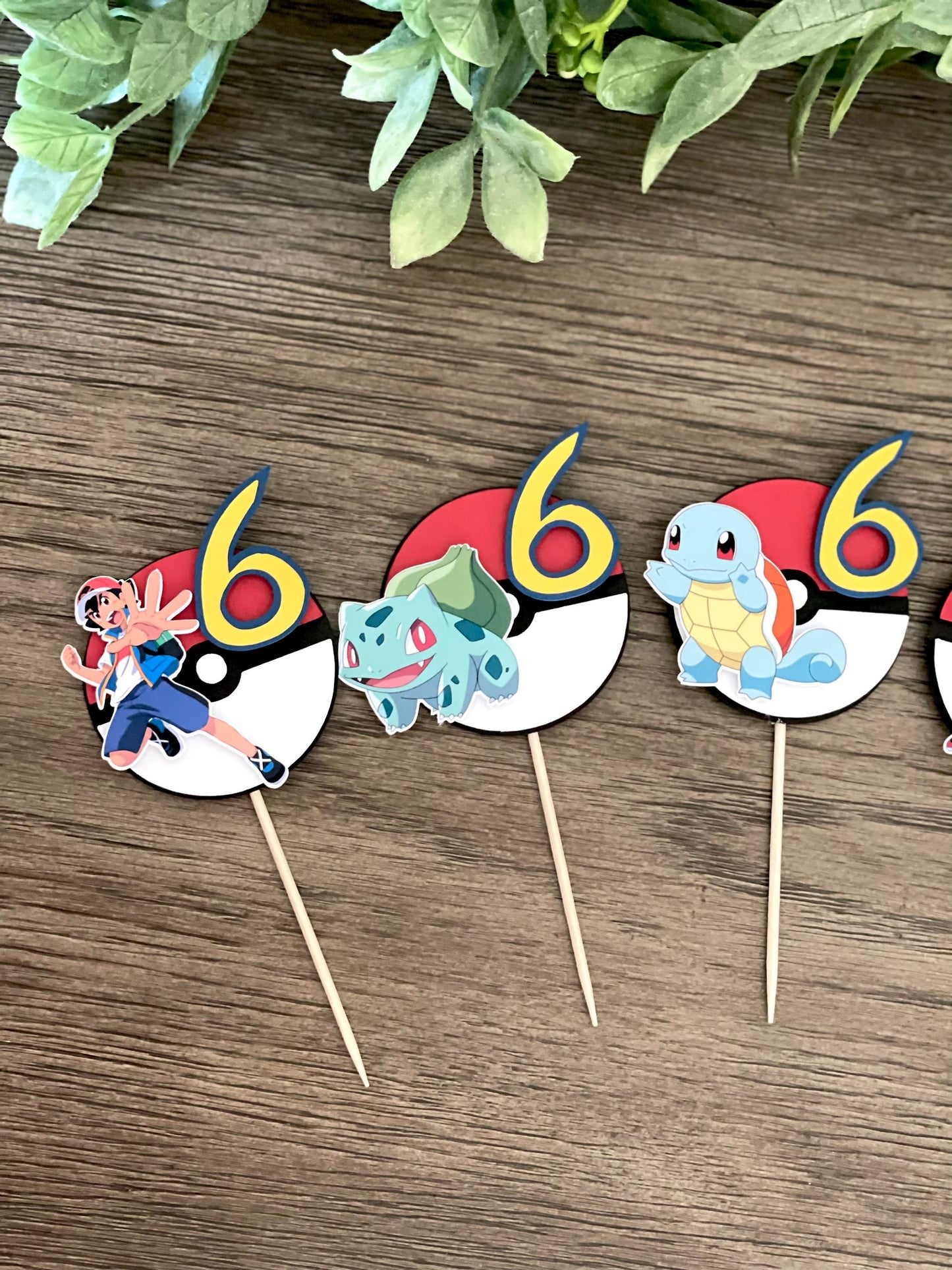 Pokemon Cupcake Toppers