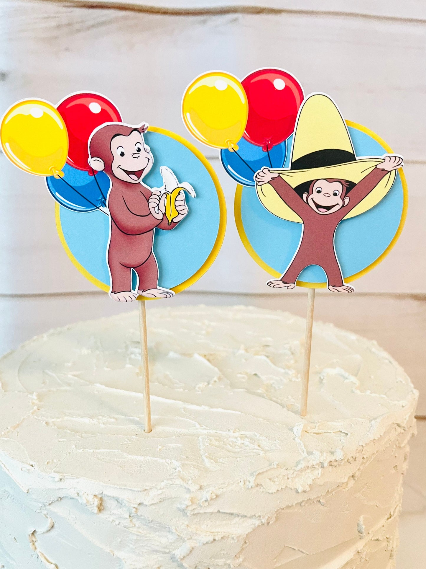 Curious George Cupcake Toppers