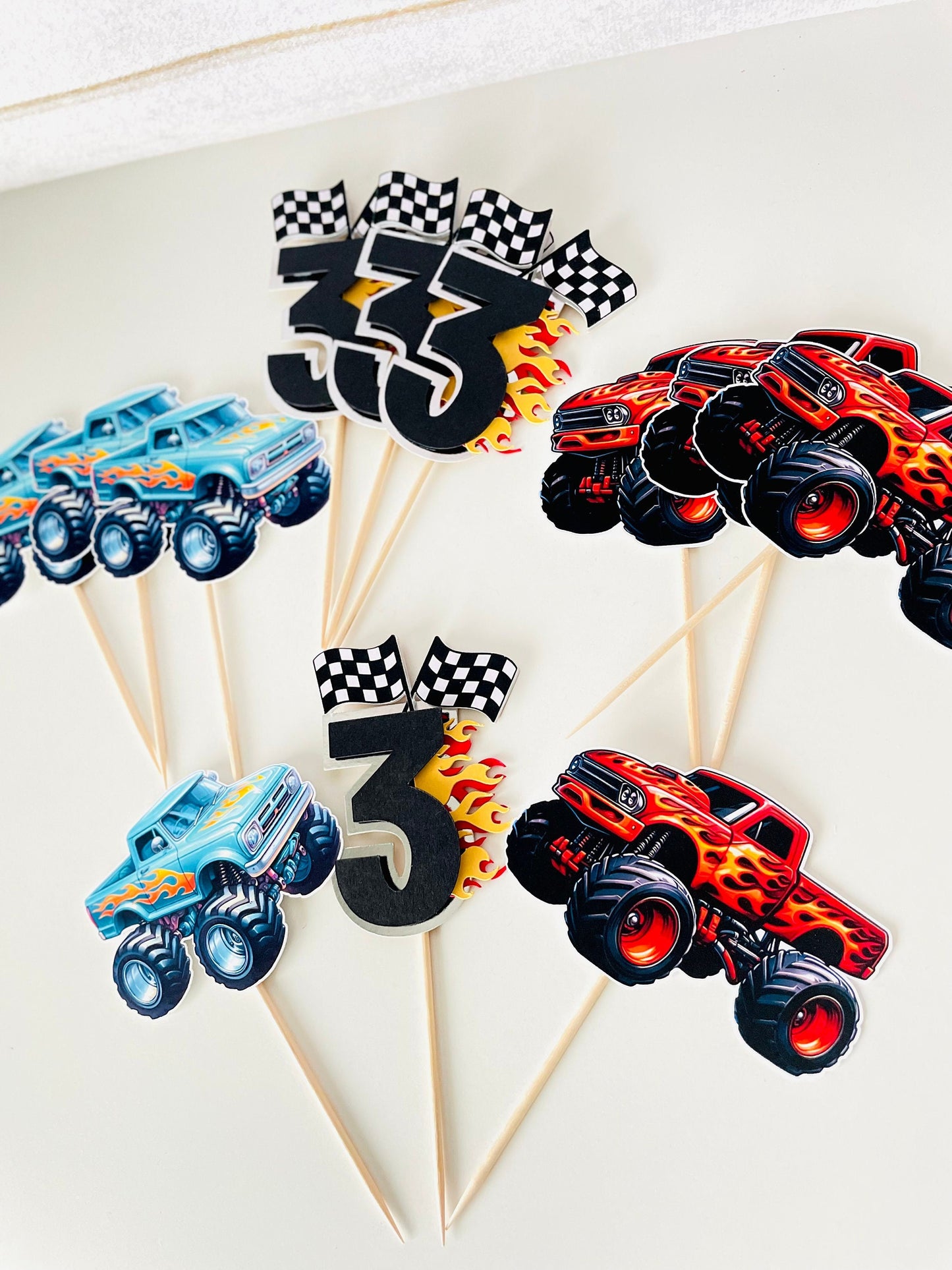 Monster Truck Cupcake Toppers